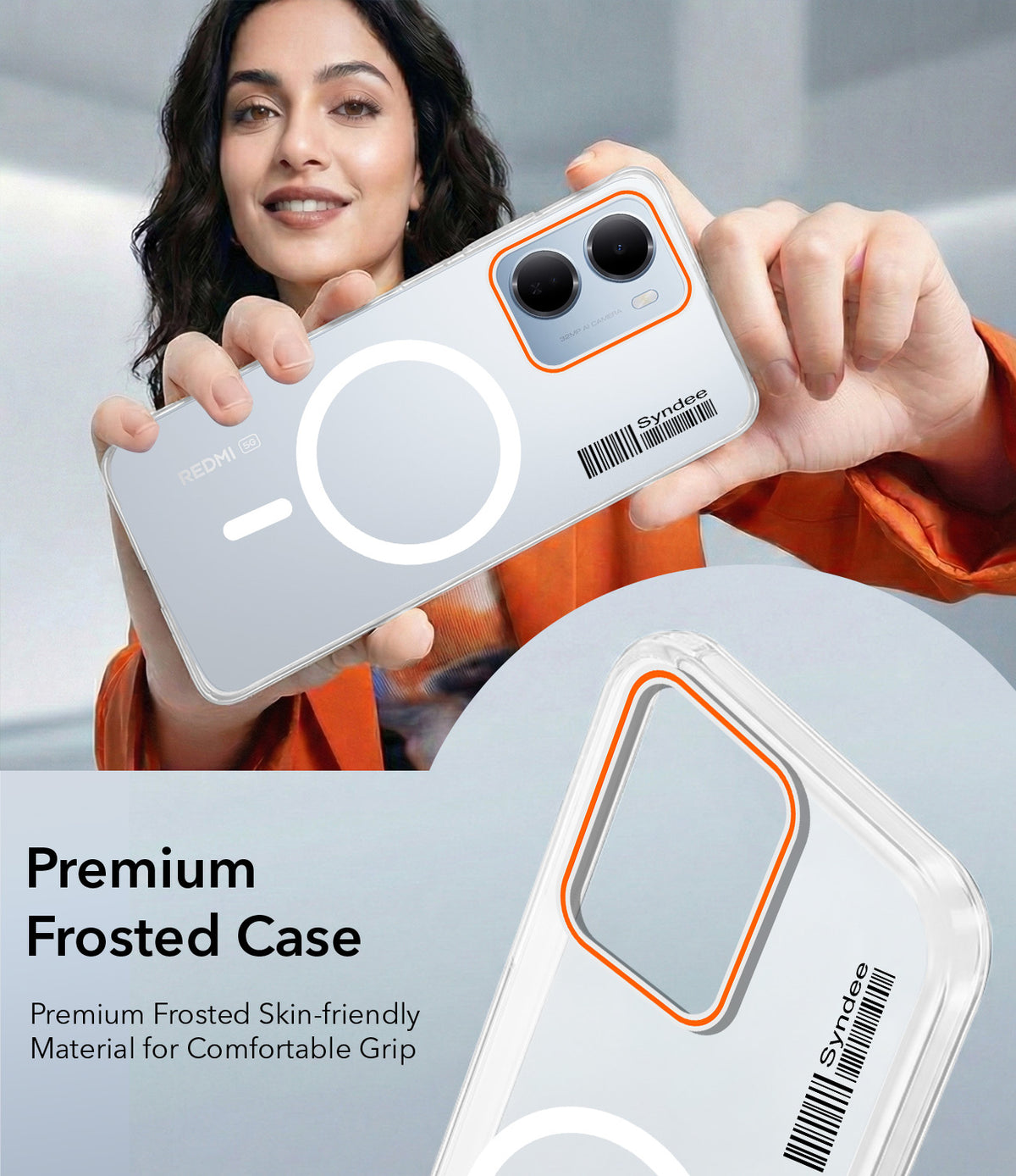 For Redmi 15A 5G Back Cover Case (Soft Touch | Camera Bump Protection | MagSafe Compatible | Matte Finish)
