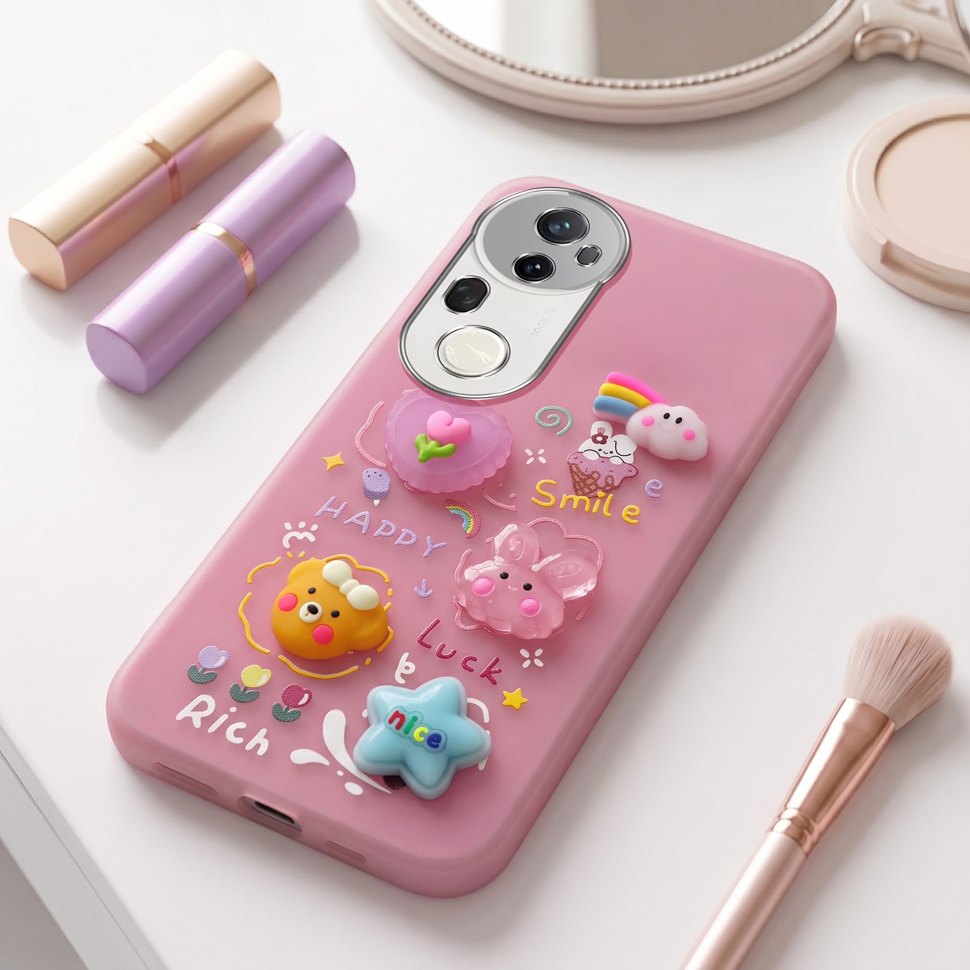For Vivo T4 Ultra Back Cover Case (3D Cute Cartoons | Hard Back Side Soft | Matte Premium Finish | HD Printing)