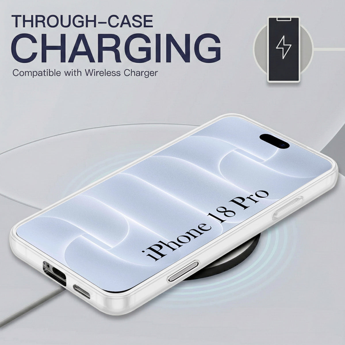For Apple iPhone 18 Pro Back Cover Case Silicone (Slim Paper Thin | Camera Protection Bump | Minimalist Professional | Soft Flexible)