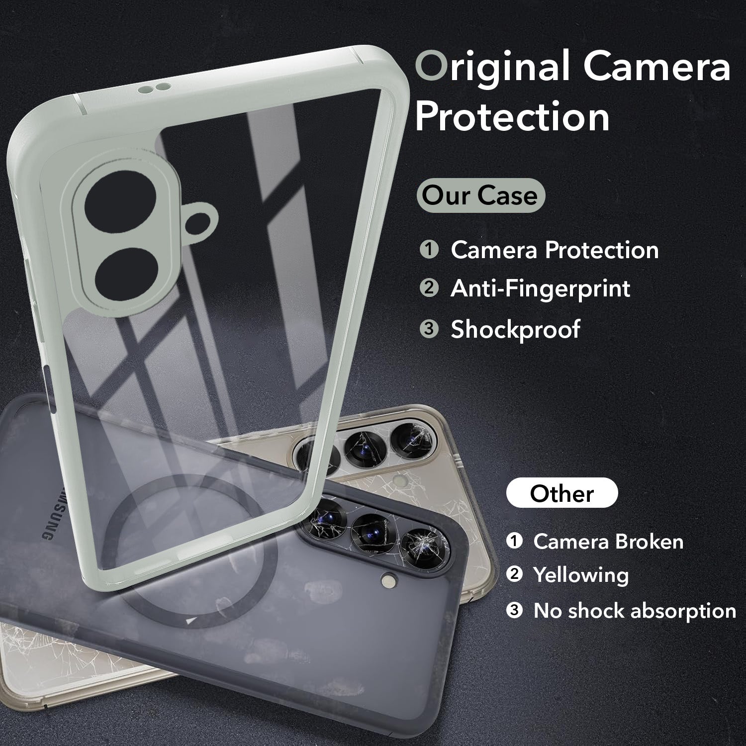 For Samsung Galaxy M17e 5G Back Cover Case Ultra-Hybrid (Lifetime Anti Yellow | Anti Scratch | Crystal Clear Shockproof)