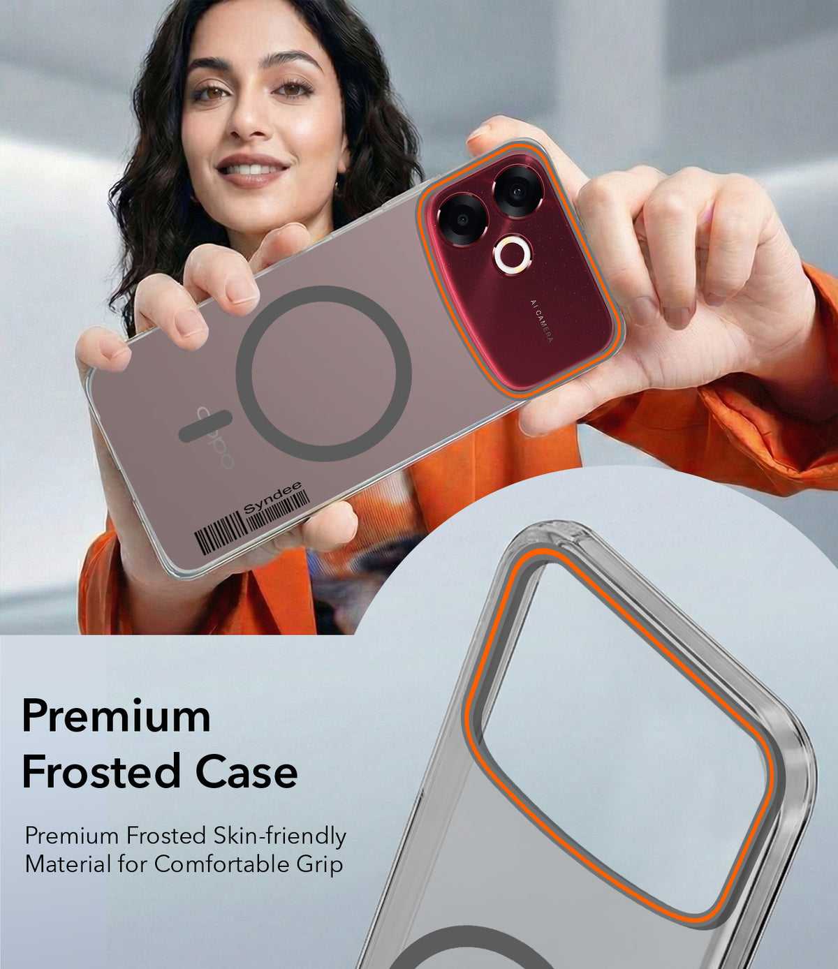 For Oppo F33 Pro 5G Back Cover Case (Soft Touch | Camera Bump Protection | MagSafe Compatible | Matte Finish)