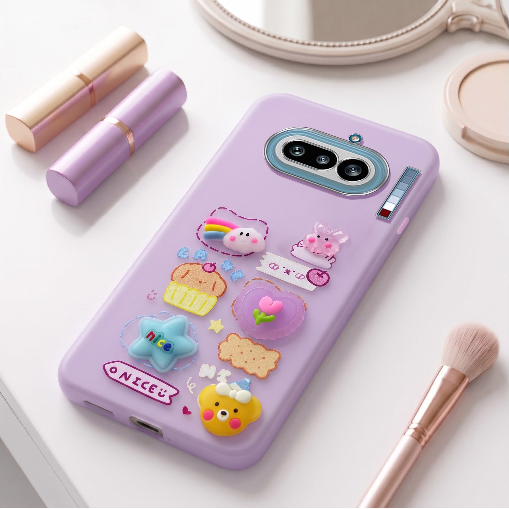 For Nothing Phone 4A 5G Back Cover Case (3D Cute Cartoons | Hard Back Side Soft | Matte Premium Finish | HD Printing)