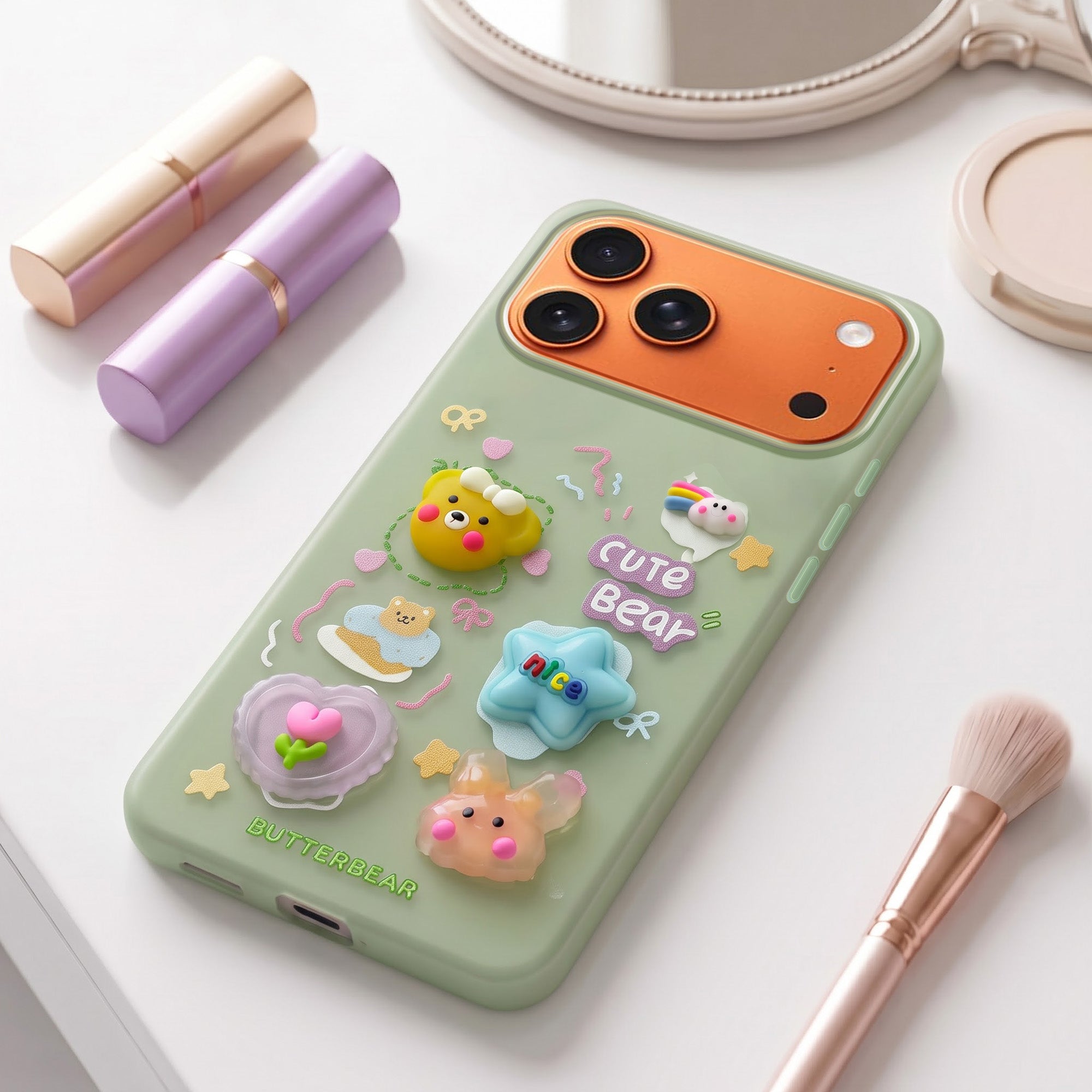 For Apple iPhone 17 Pro Max Back Cover Case (3D Cute Cartoons | Hard Back Side Soft | Matte Premium Finish | HD Printing)