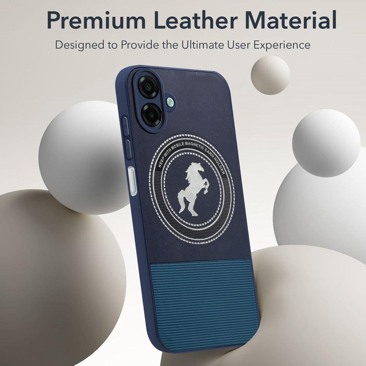 For Samsung Galaxy A07 5G | F70e 5G Back Cover Case PU Leather Finish (Professional Minimalist Texture | MagSafe Compatile | Camera Protection | Sleek Sober Formal)