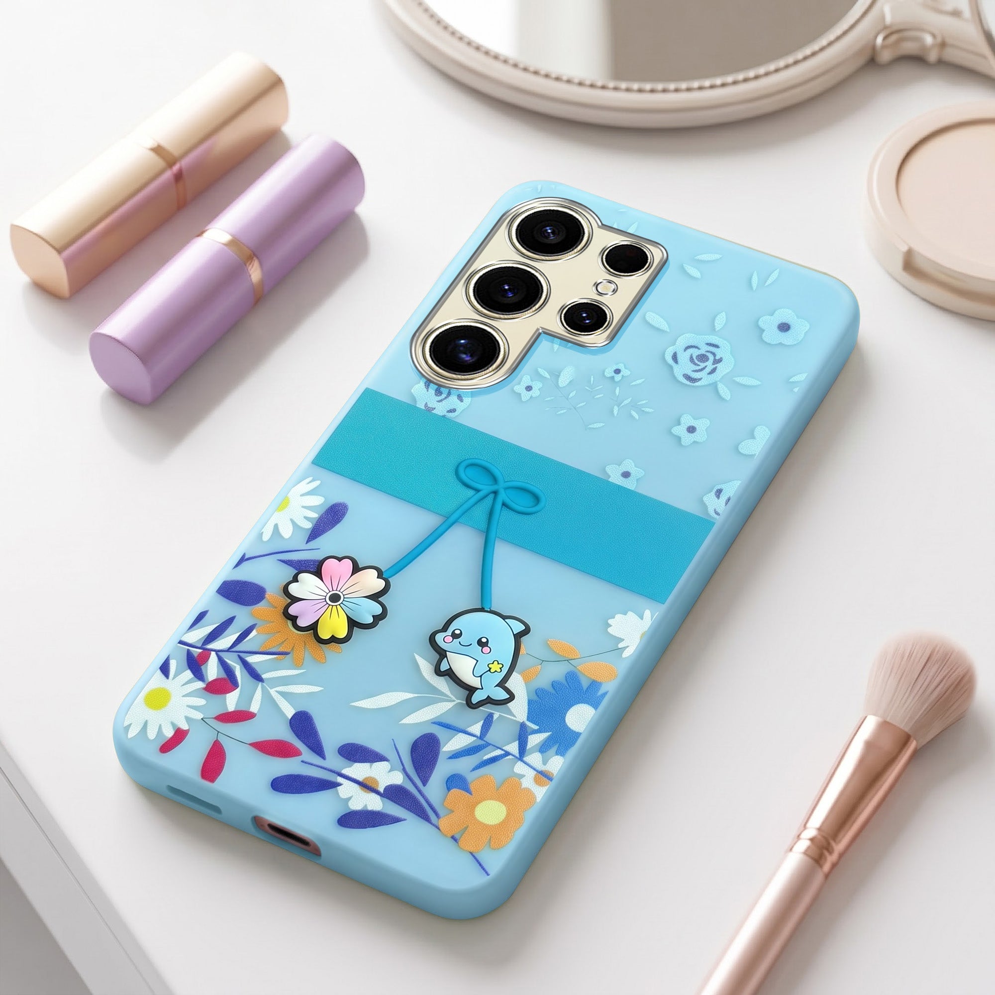 For Samsung Galaxy S24 Ultra Back Cover Case (3D Cute Cartoons | Hard Back Side Soft | Matte Premium Finish | HD Printing)