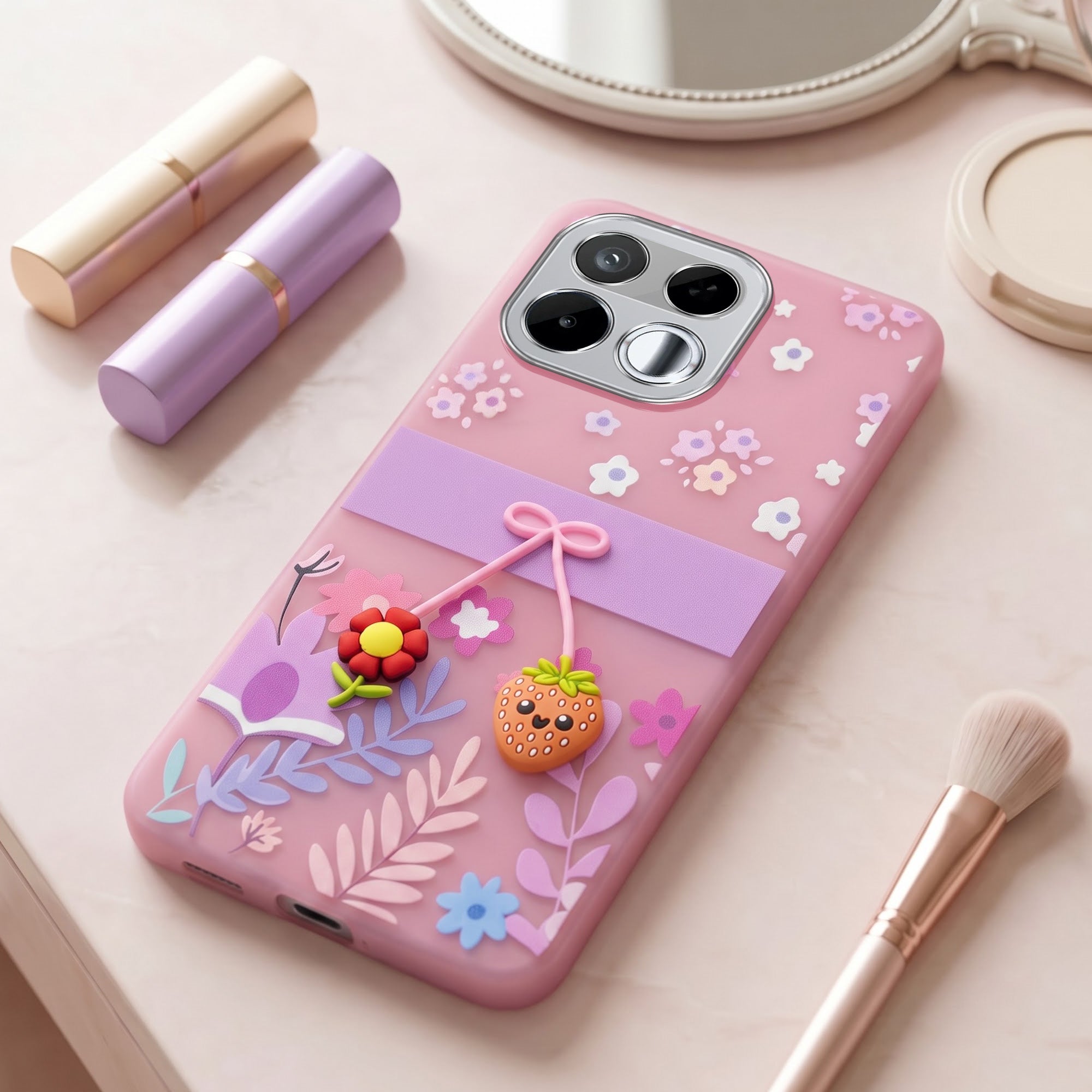 For Realme 16T 5G Back Cover Case (3D Cute Cartoons | Hard Back Side Soft | Matte Premium Finish | HD Printing)