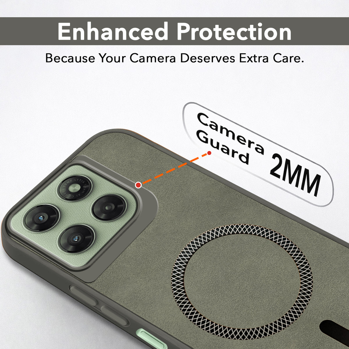 For Motorola Moto G77 Power Back Cover Case Leather Finish (MagSafe Compatible Wireless Charging | Soft Touch | Camera Bump Protection)