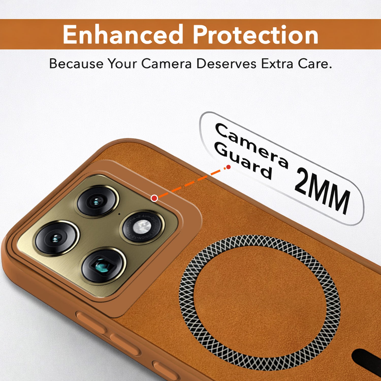For Motorola Moto Signature 5G Back Cover Case Leather Finish (MagSafe Compatible Wireless Charging | Soft Touch | Camera Bump Protection)