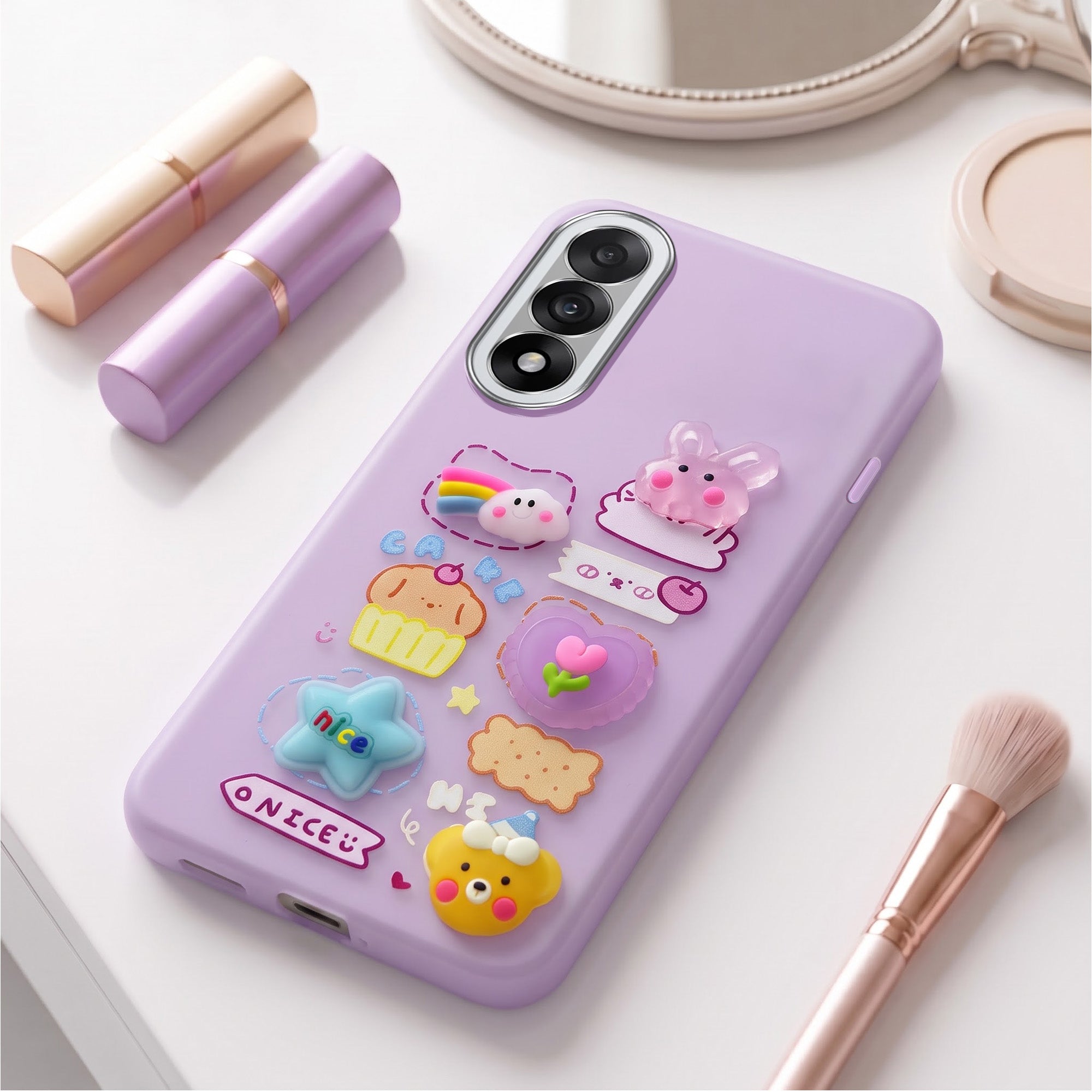 For Oneplus Nord 5 Back Cover Case (3D Cute Cartoons | Hard Back Side Soft | Matte Premium Finish | HD Printing)