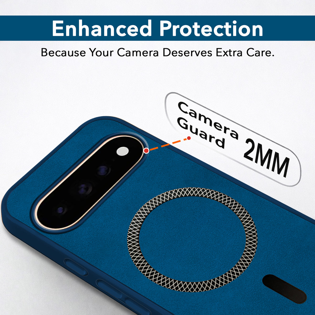 For Google Pixel 11 Pro XL Back Cover Case Leather Finish (MagSafe Compatible Wireless Charging | Soft Touch | Camera Bump Protection)