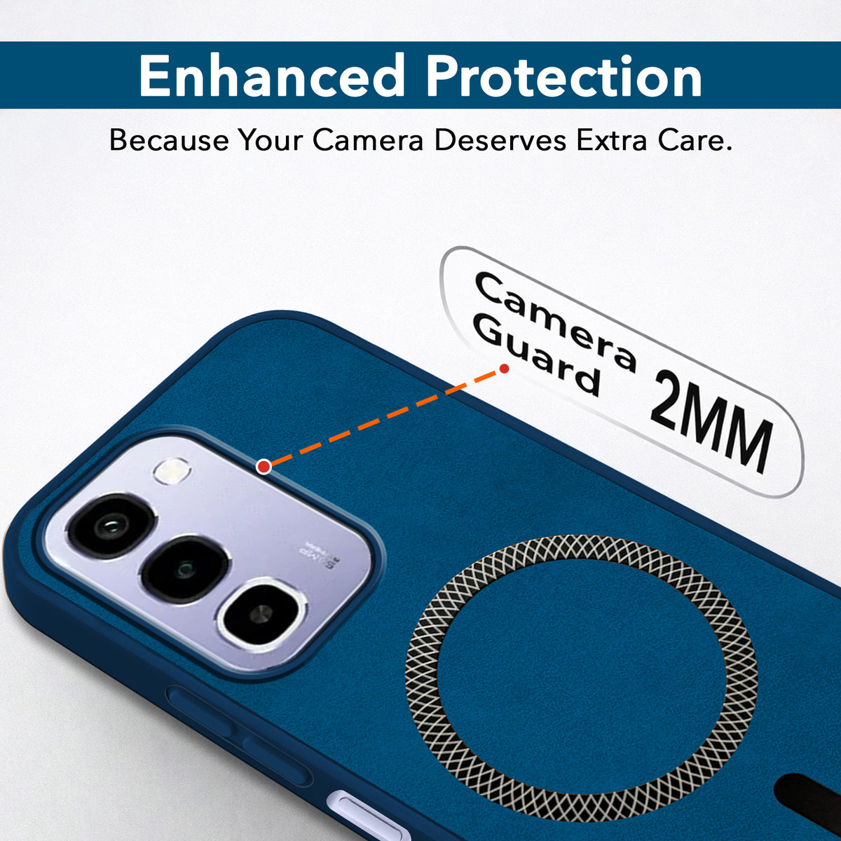 For Realme P4R 5G | Realme Narzo 100X 5G Back Cover Case Leather Finish (MagSafe Compatible Wireless Charging | Soft Touch | Camera Bump Protection)