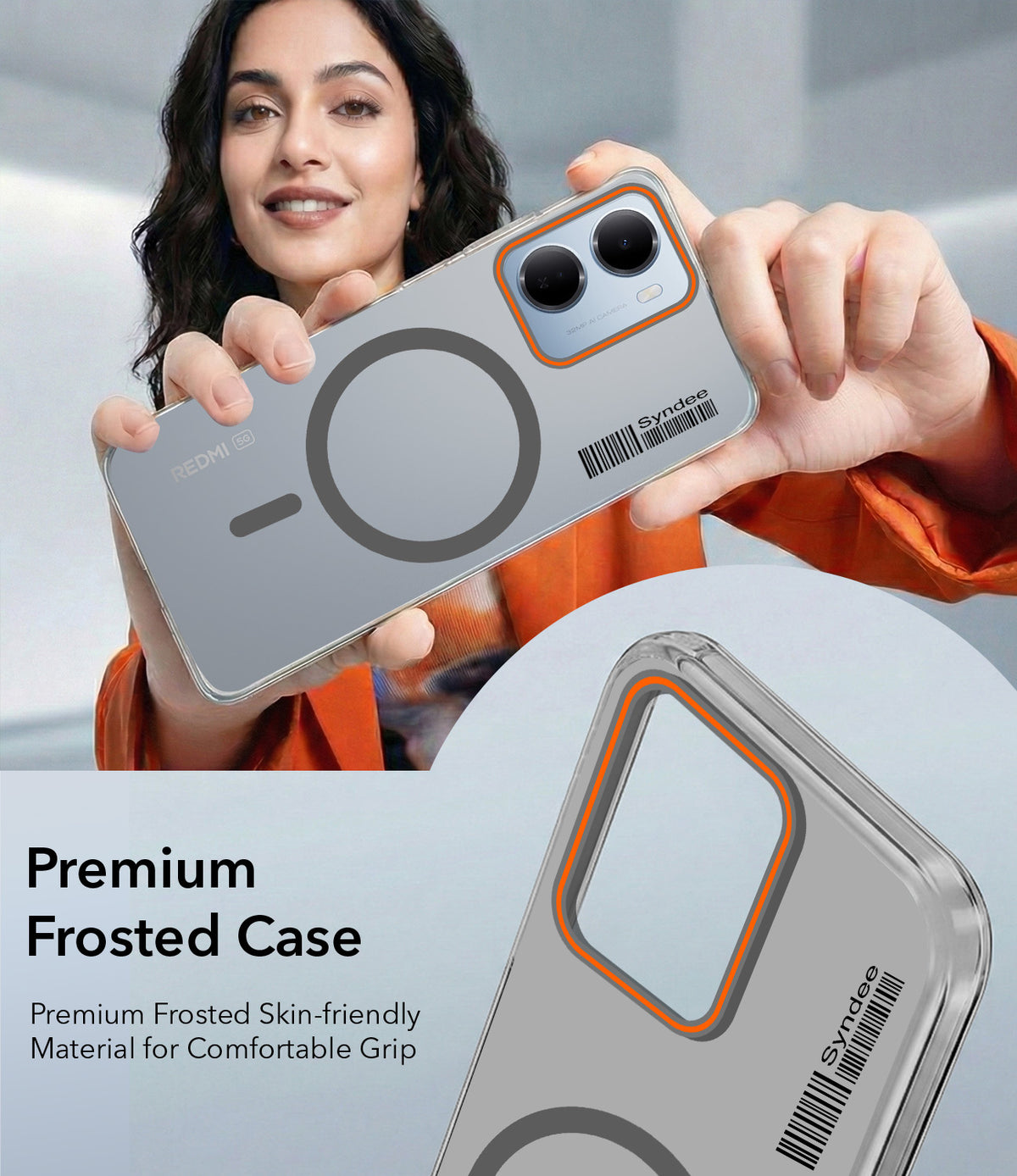 For Redmi 15A 5G Back Cover Case (Soft Touch | Camera Bump Protection | MagSafe Compatible | Matte Finish)