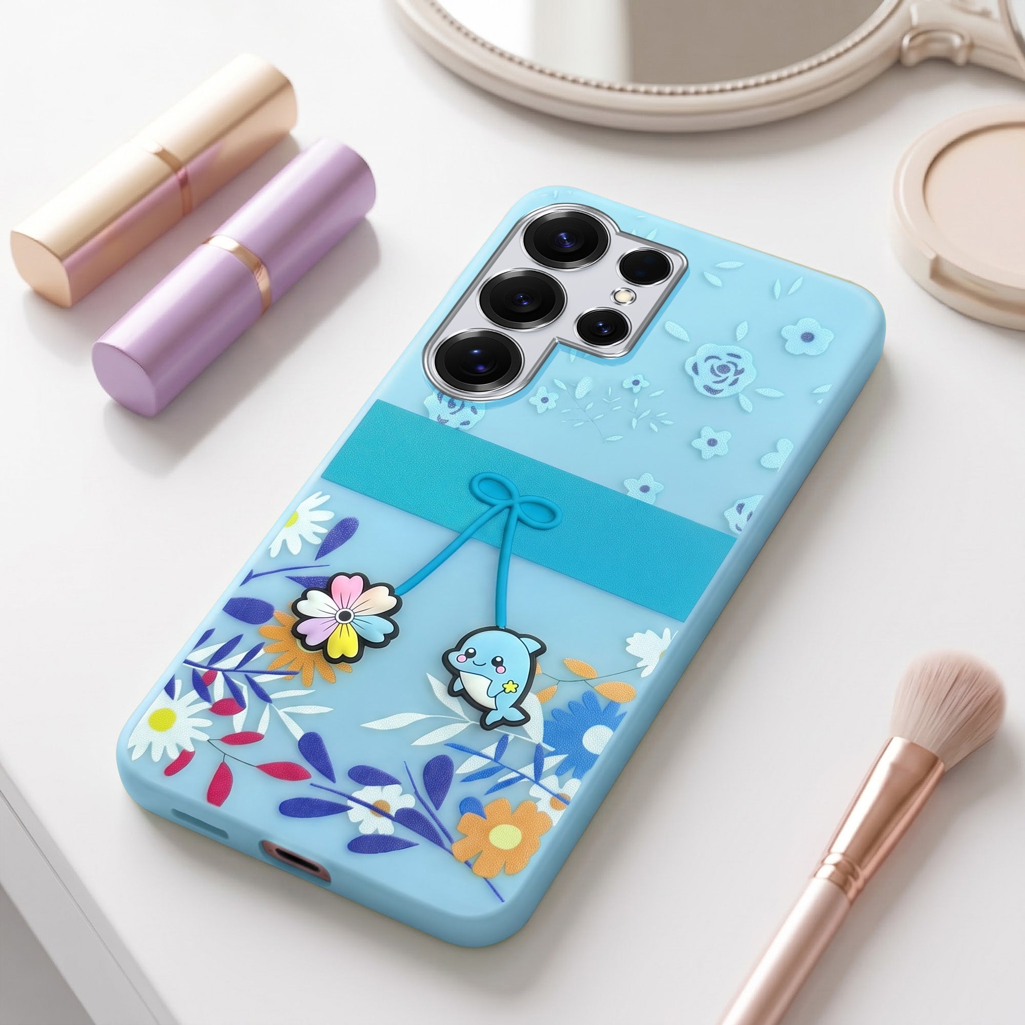 For Samsung Galaxy S25 Ultra Back Cover Case (3D Cute Cartoons | Hard Back Side Soft | Matte Premium Finish | HD Printing)