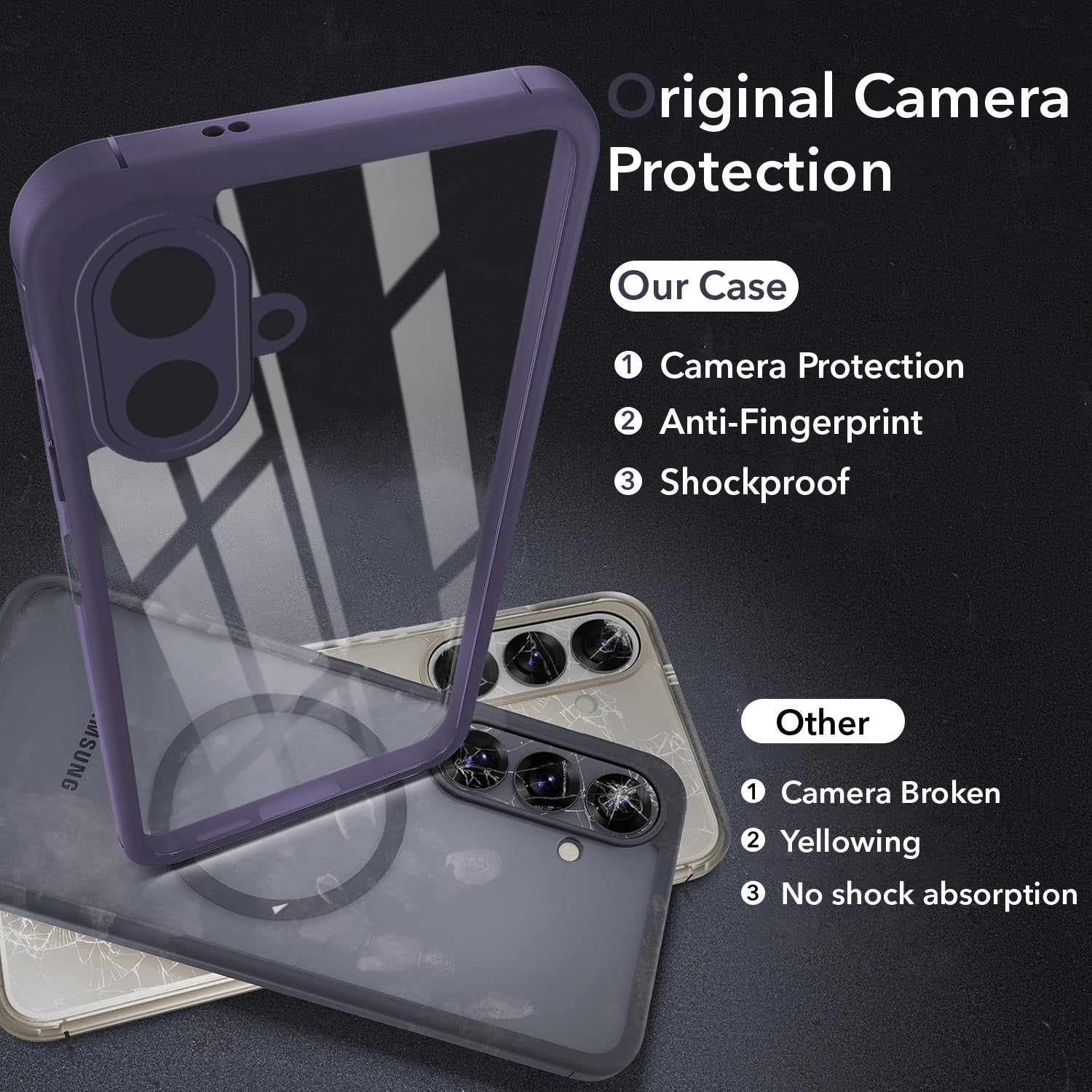 For Samsung Galaxy M17e 5G Back Cover Case Ultra-Hybrid (Lifetime Anti Yellow | Anti Scratch | Crystal Clear Shockproof)