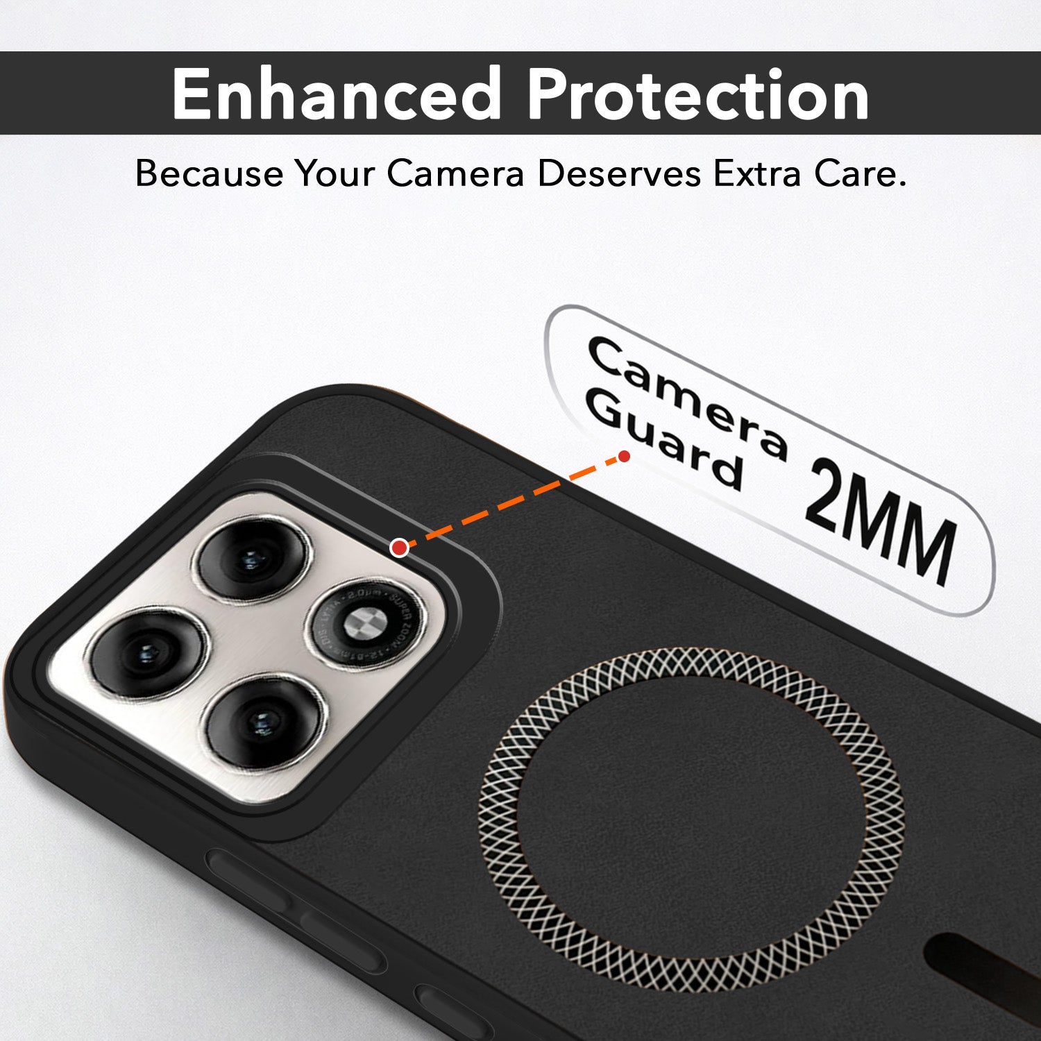 For Motorola Moto Edge 70 Pro Back Cover Case Leather Finish (MagSafe Compatible Wireless Charging | Soft Touch | Camera Bump Protection)