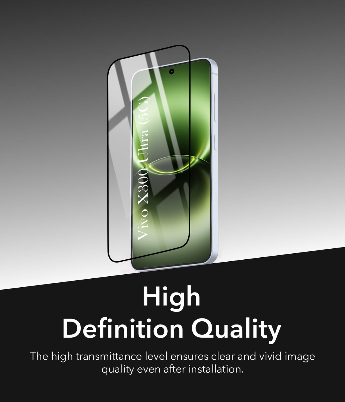 Tempered Glass For Vivo X300 Ultra Military-Grade Gorilla Tempered Glass Screen Protector With Installation Kit | Shatterproof, Full Coverage, HD Clear, Scratch Resistant (Pack of 1)