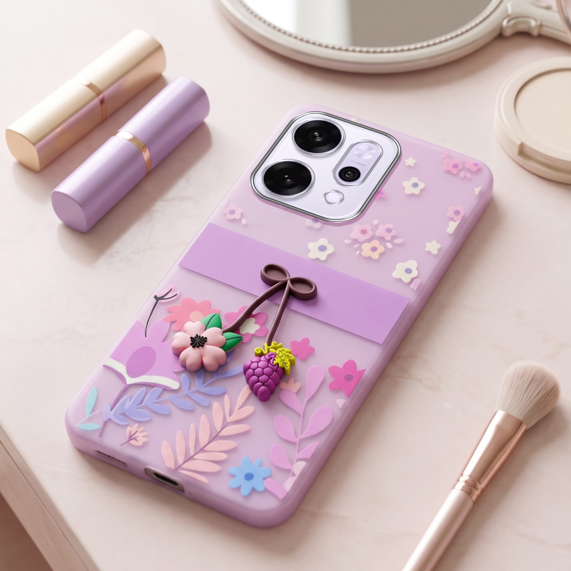 For Oppo Reno14 5G | Oppo Reno 14 5G Back Cover Case (3D Cute Cartoons | Hard Back Side Soft | Matte Premium Finish | HD Printing)