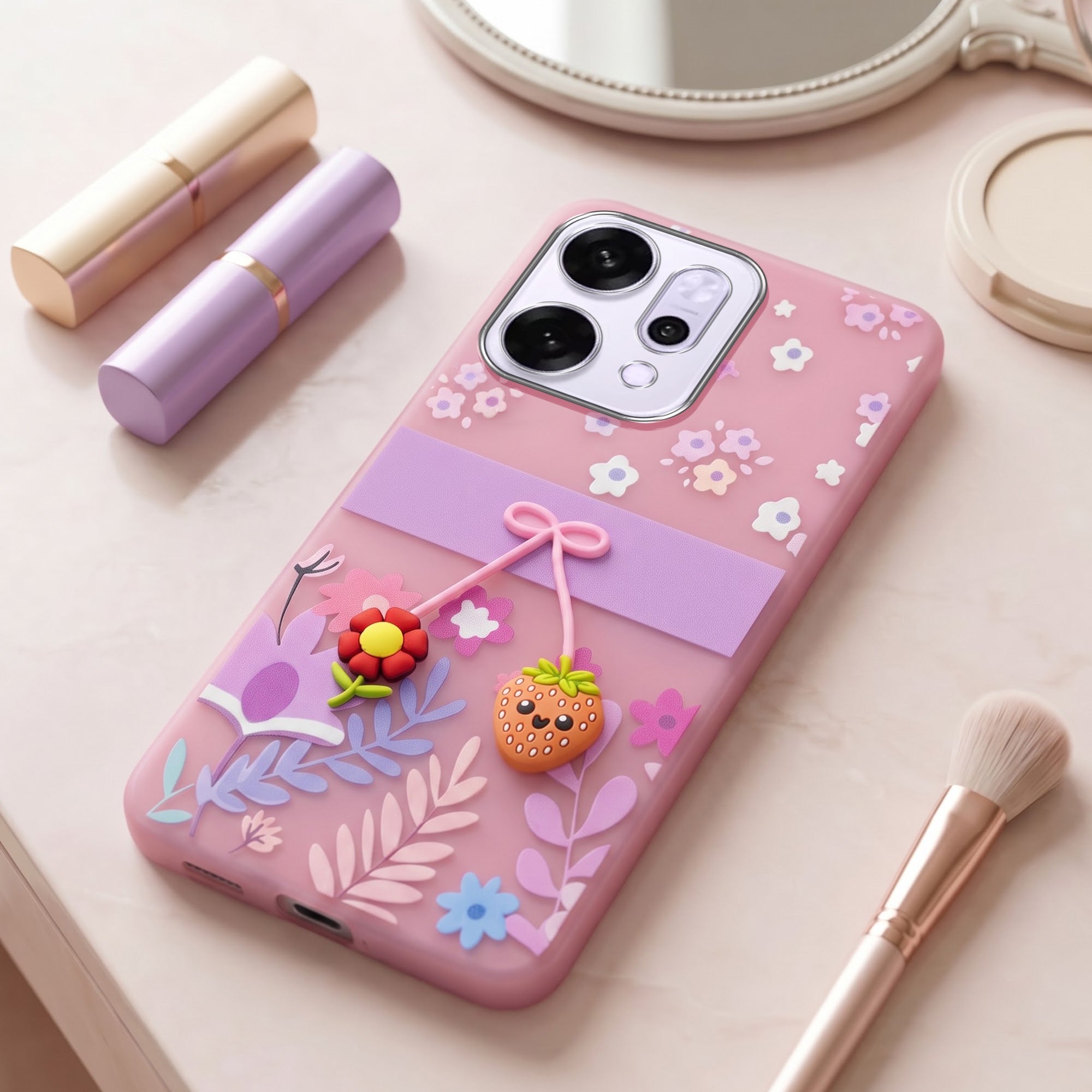 For Oppo Reno14 5G | Oppo Reno 14 5G Back Cover Case (3D Cute Cartoons | Hard Back Side Soft | Matte Premium Finish | HD Printing)
