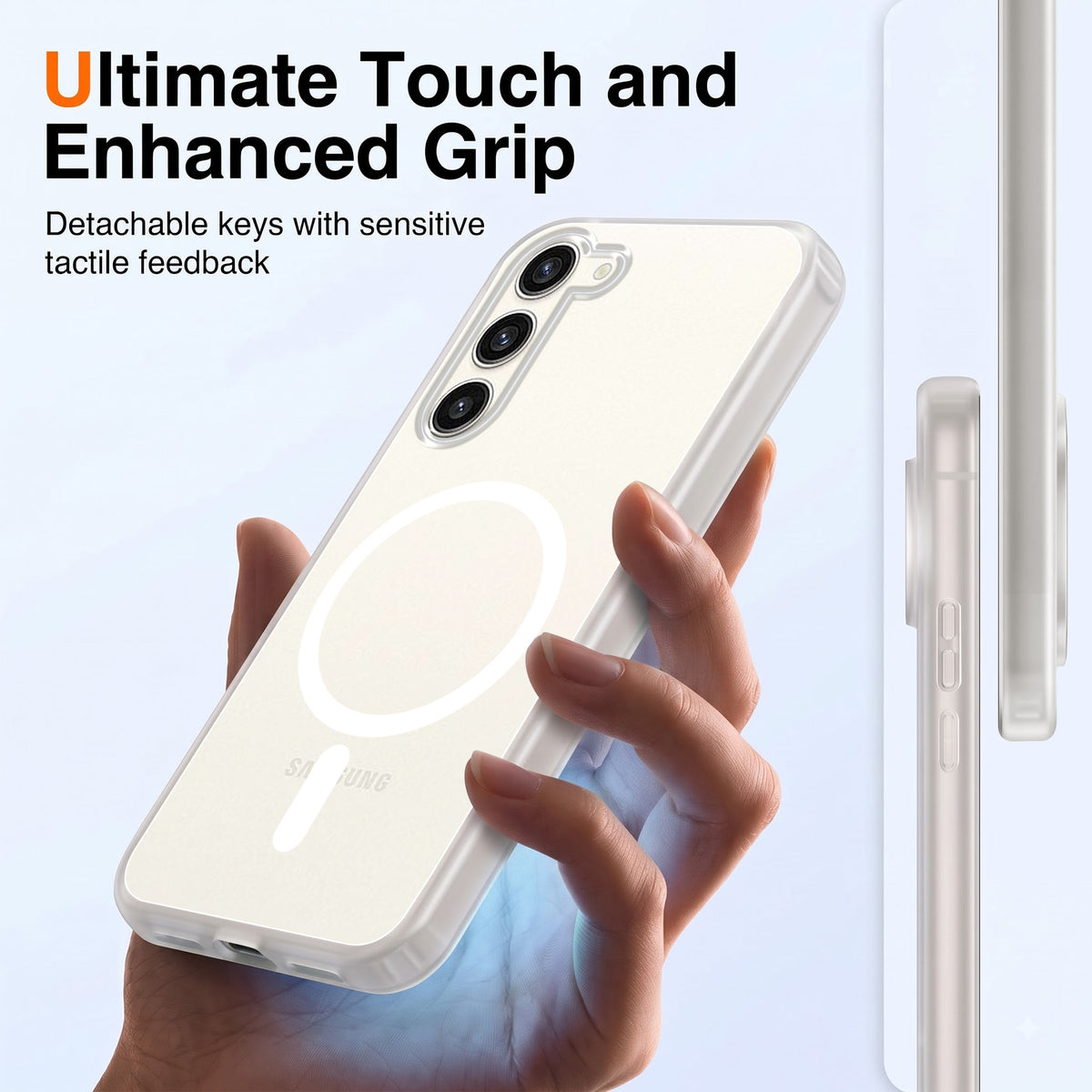 For Samsung Galaxy S23 Plus Matte Finish Back Case Cover (MagSafe Compatible | Translucent Soft Touch | Slim and Unbreakable)