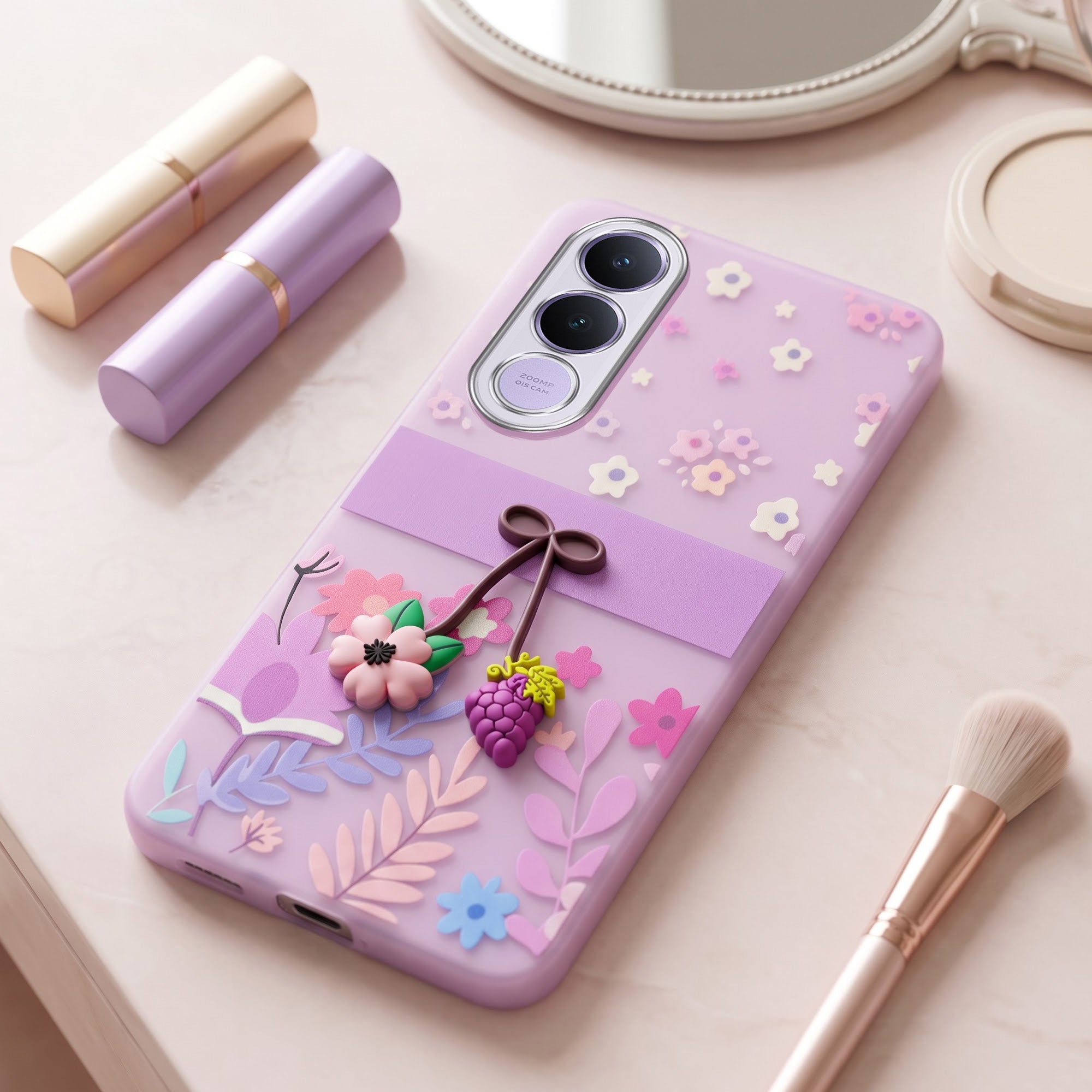 For Vivo V70 FE 5G Back Cover Case (3D Cute Cartoons | Hard Back Side Soft | Matte Premium Finish | HD Printing)