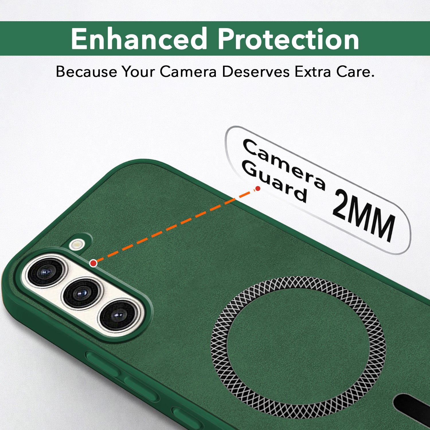 For Samsung Galaxy S23 Plus 5G Back Cover Case Leather Finish (MagSafe Compatible Wireless Charging | Soft Touch | Camera Bump Protection)