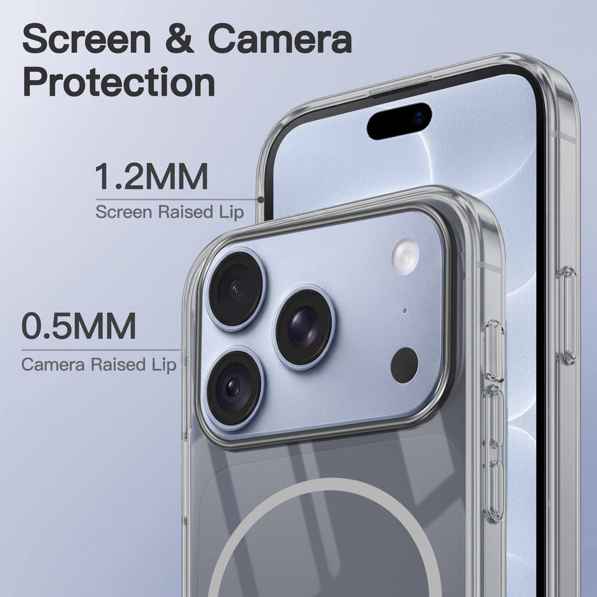For Apple iPhone 18 Pro Back Case Cover Crystal Anti Yellow (Unbreakable PC | MagSafe Wireless Charging Support |Camera Protection Bump)