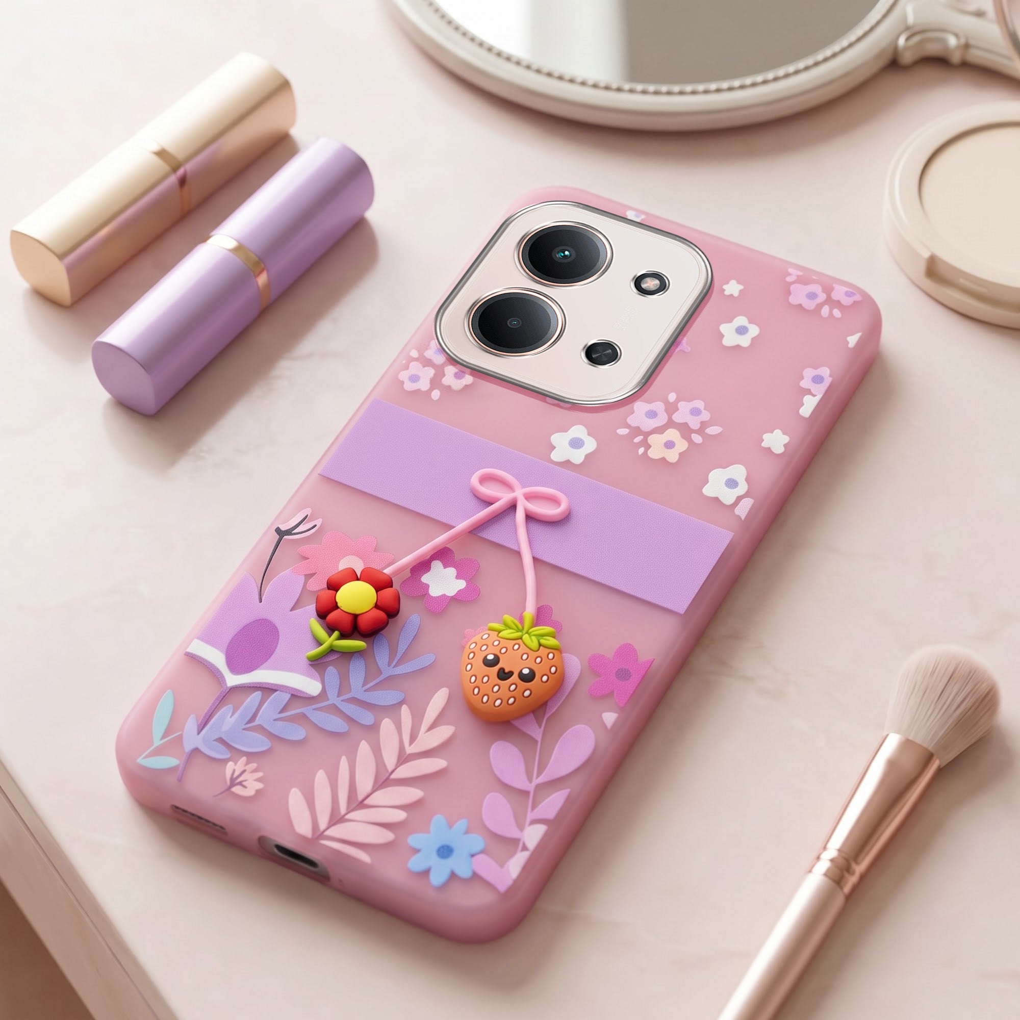 For Redmi 15C Back Cover Case (3D Cute Cartoons | Hard Back Side Soft | Matte Premium Finish | HD Printing)