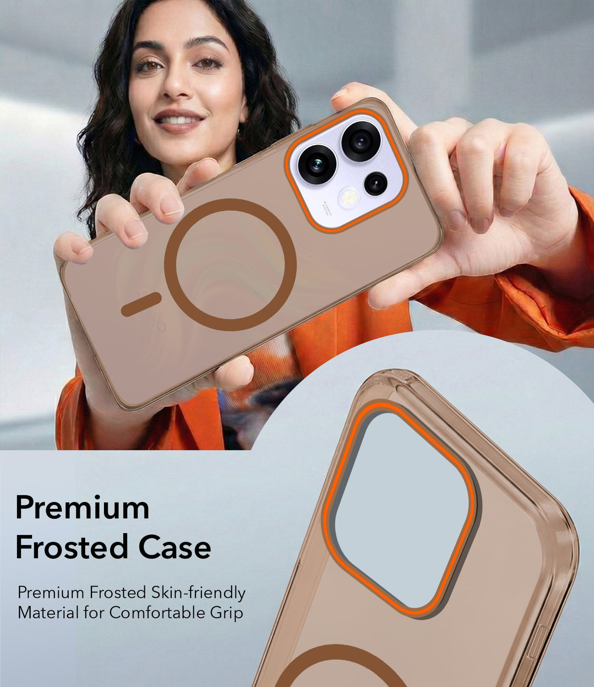For Oppo Reno 16 Back Cover Case (Soft Touch | Camera Bump Protection | MagSafe Compatible | Matte Finish)