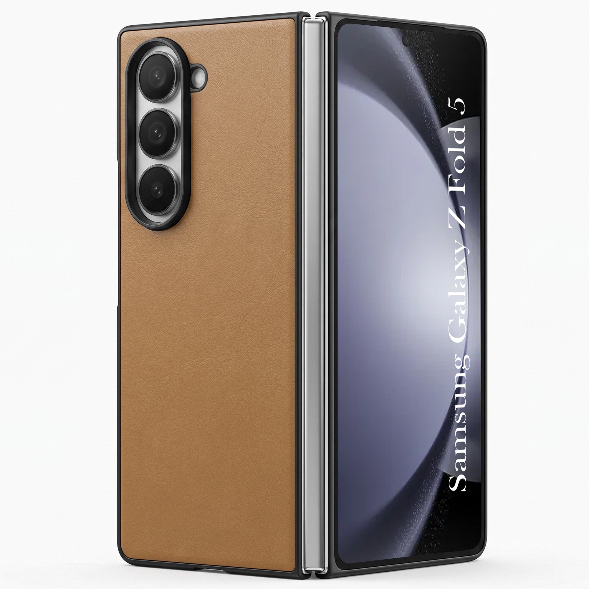 For Samsung Galaxy Z Fold 5 Premium Cover Case (Soft Leather Touch | Interior Protective Cloth | Slim 360* Protection)