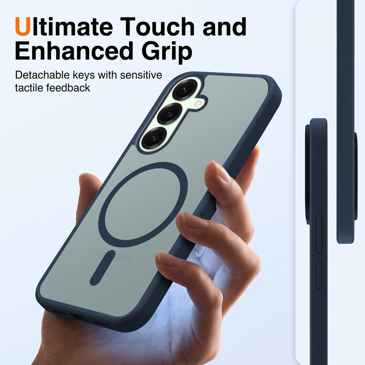 For Samsung Galaxy S25 Plus Matte Finish Back Case Cover (MagSafe Compatible | Translucent Soft Touch | Slim and Unbreakable)