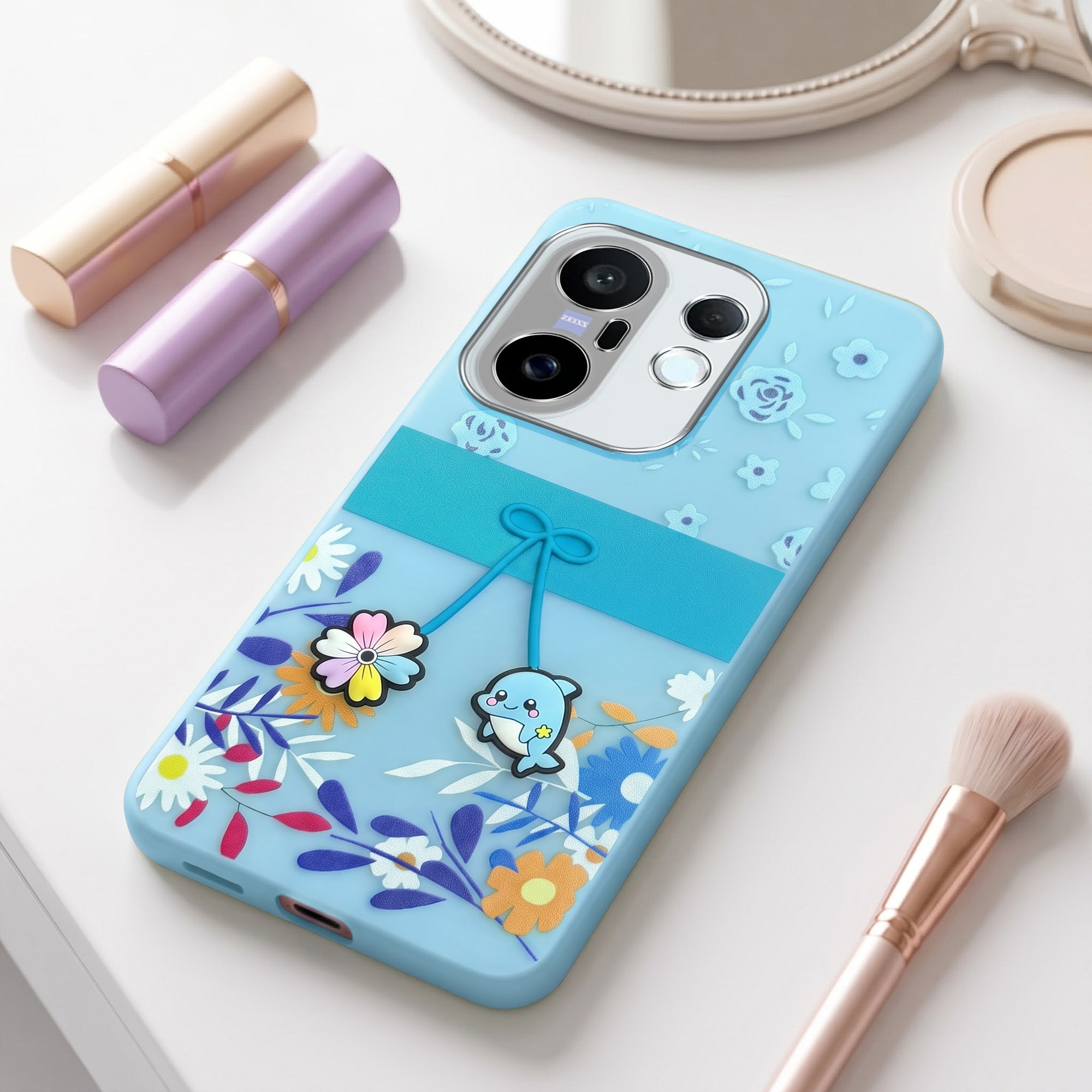 For Vivo X200 FE Back Cover Case (3D Cute Cartoons | Hard Back Side Soft | Matte Premium Finish | HD Printing)