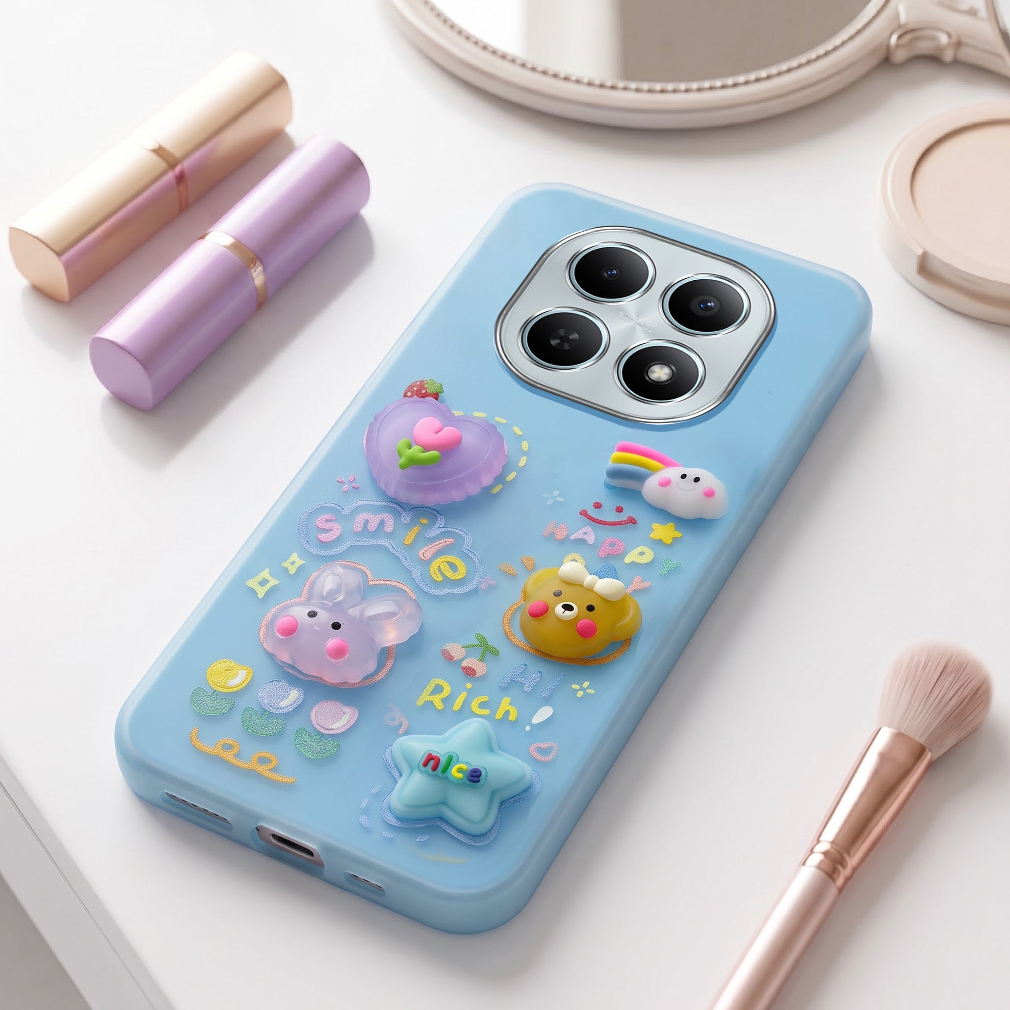 For Redmi Note 15 5G | Redmi Note 15 SE 5G Back Cover Case (Cute 3D cartoon charms design | Slim Aesthetic Case for Girls | Camera Protection | Hard Unbreakable)