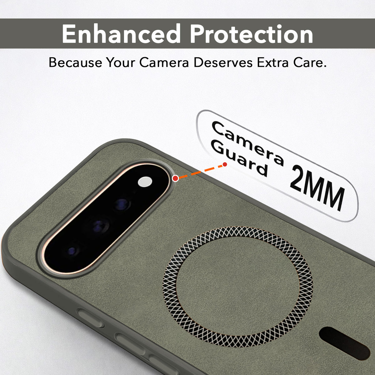 For Google Pixel 11 Pro XL Back Cover Case Leather Finish (MagSafe Compatible Wireless Charging | Soft Touch | Camera Bump Protection)