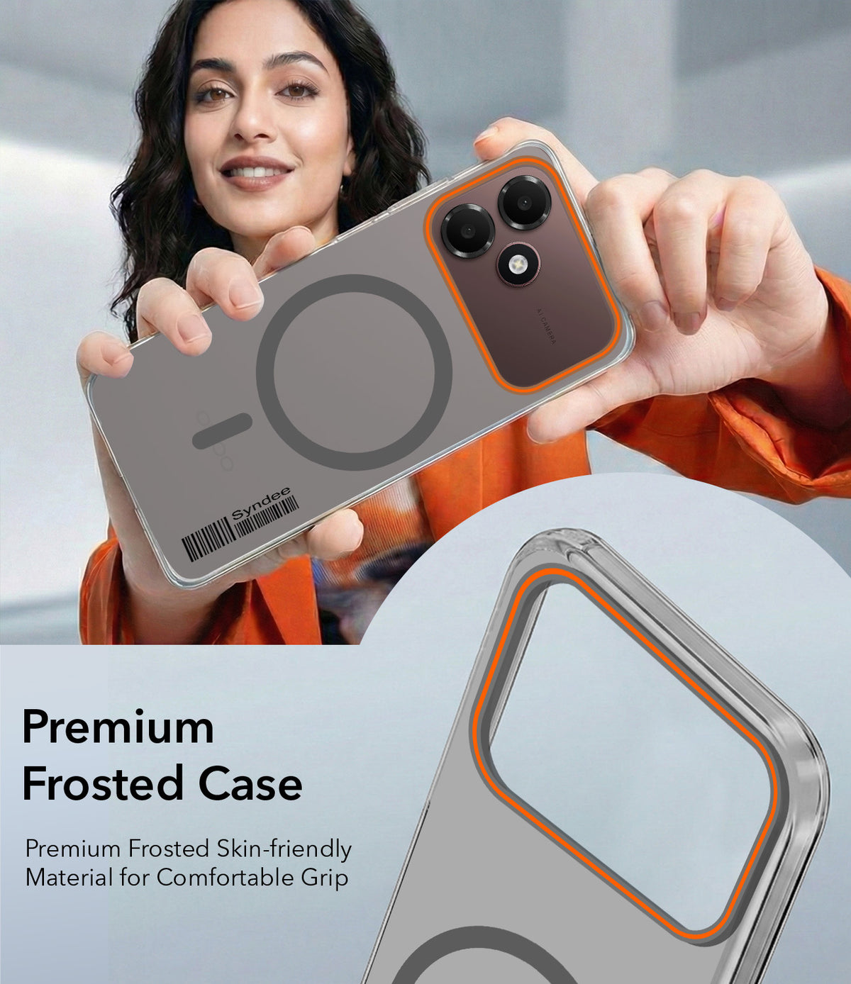 For Oppo A6c 4G Back Cover Case (Soft Touch | Camera Bump Protection | MagSafe Compatible | Matte Finish)