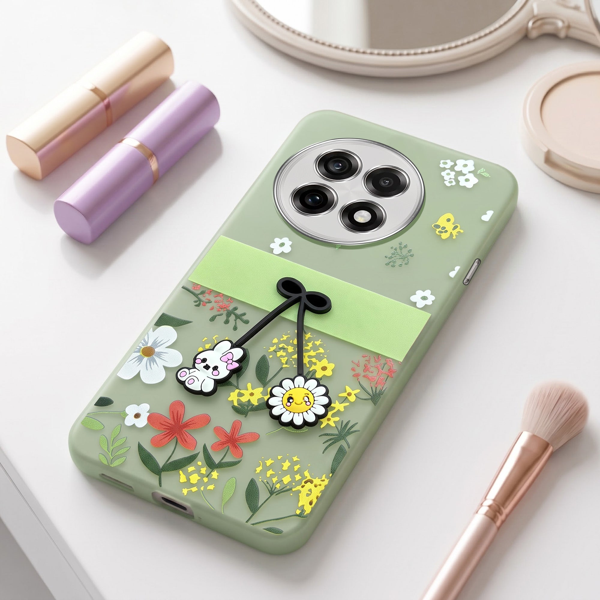 For OnePlus 13R Back Cover Case (3D Cute Cartoons | Hard Back Side Soft | Matte Premium Finish | HD Printing)