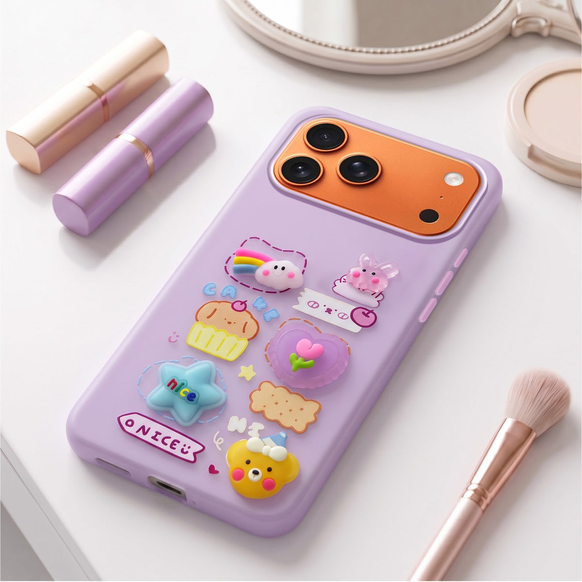 For Apple iPhone 18 Pro Max Back Cover Case (3D Cute Cartoons | Hard Back Side Soft | Matte Premium Finish | HD Printing)