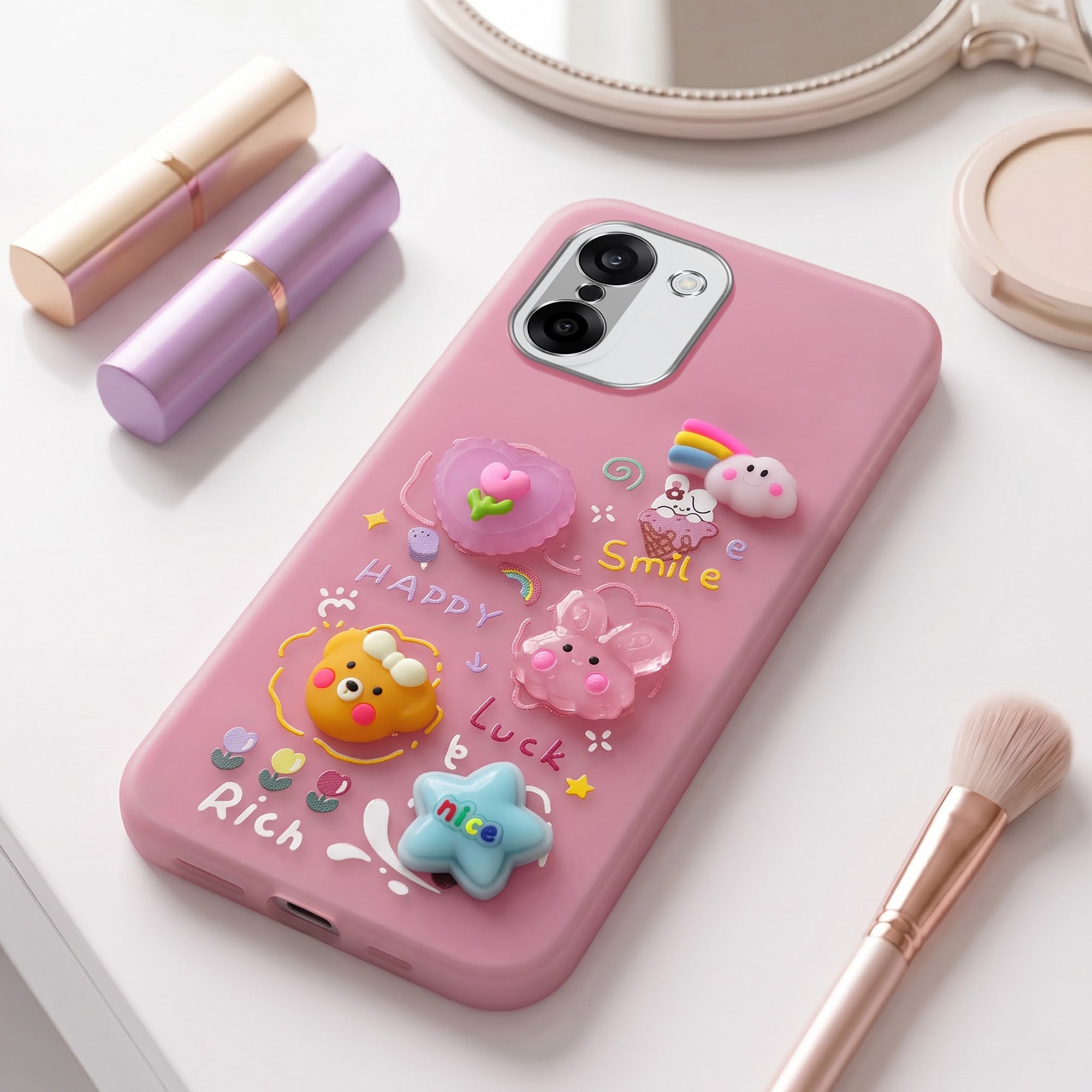 For Oneplus Nord CE 5 Back Cover Case (3D Cute Cartoons | Hard Back Side Soft | Matte Premium Finish | HD Printing)