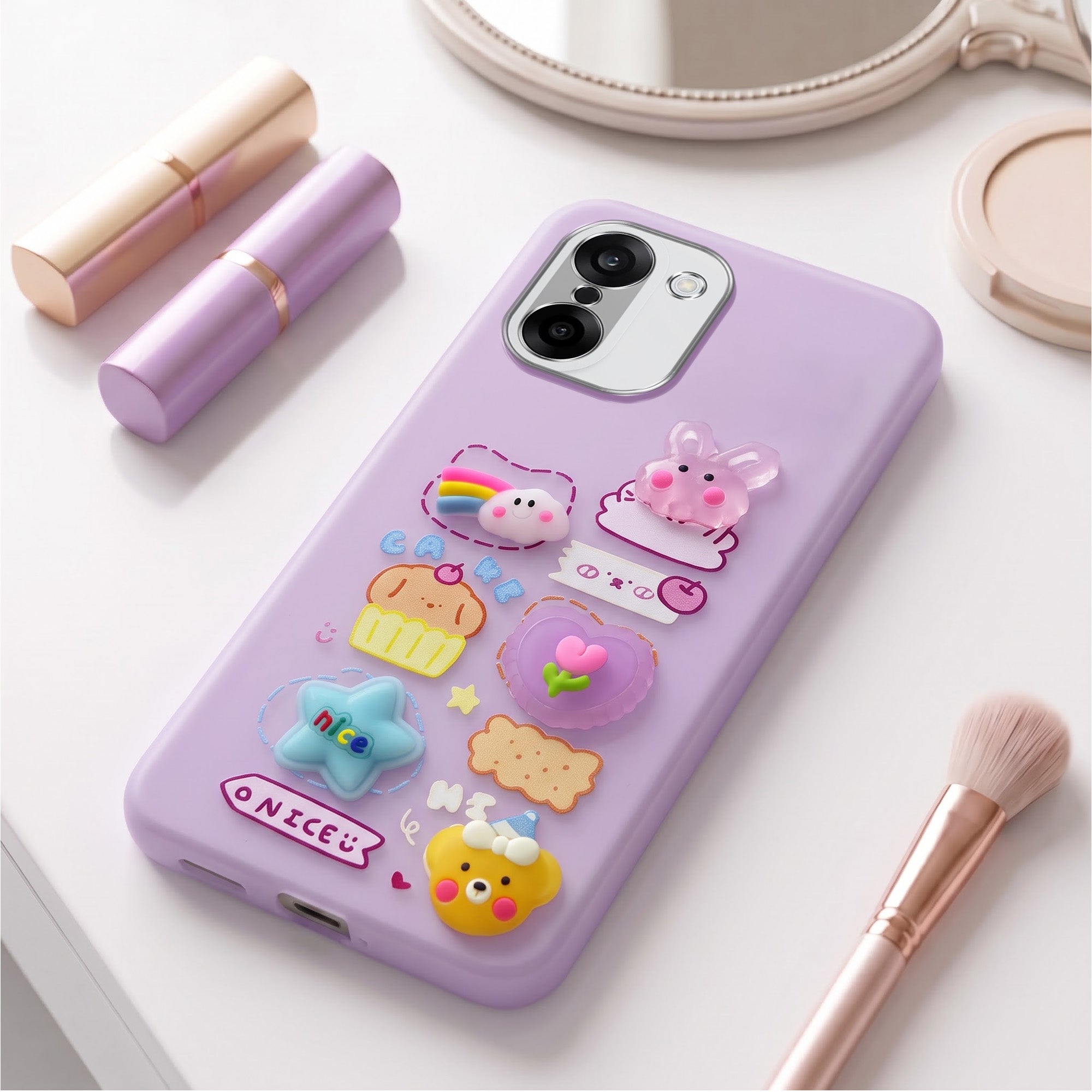 For Oneplus Nord CE 5 Back Cover Case (3D Cute Cartoons | Hard Back Side Soft | Matte Premium Finish | HD Printing)