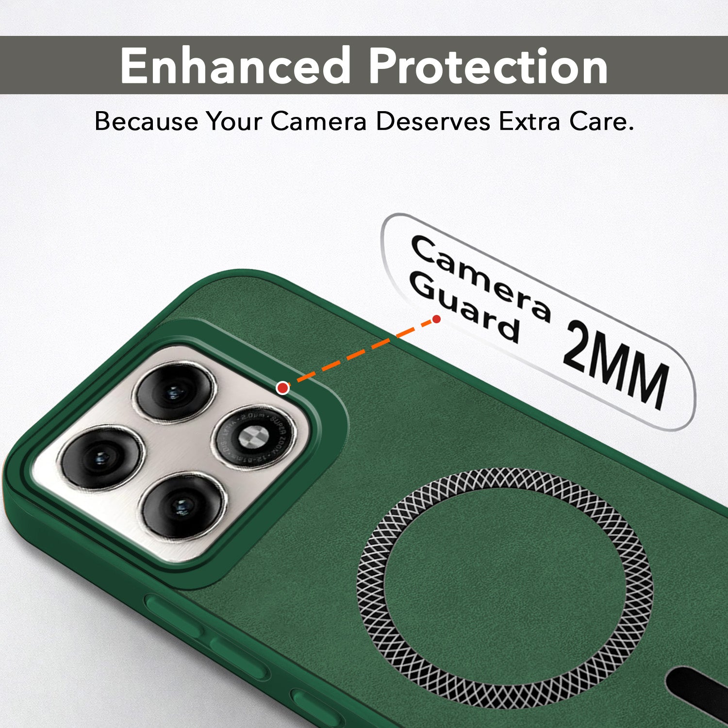 For Motorola Moto Edge 70 Pro Back Cover Case Leather Finish (MagSafe Compatible Wireless Charging | Soft Touch | Camera Bump Protection)