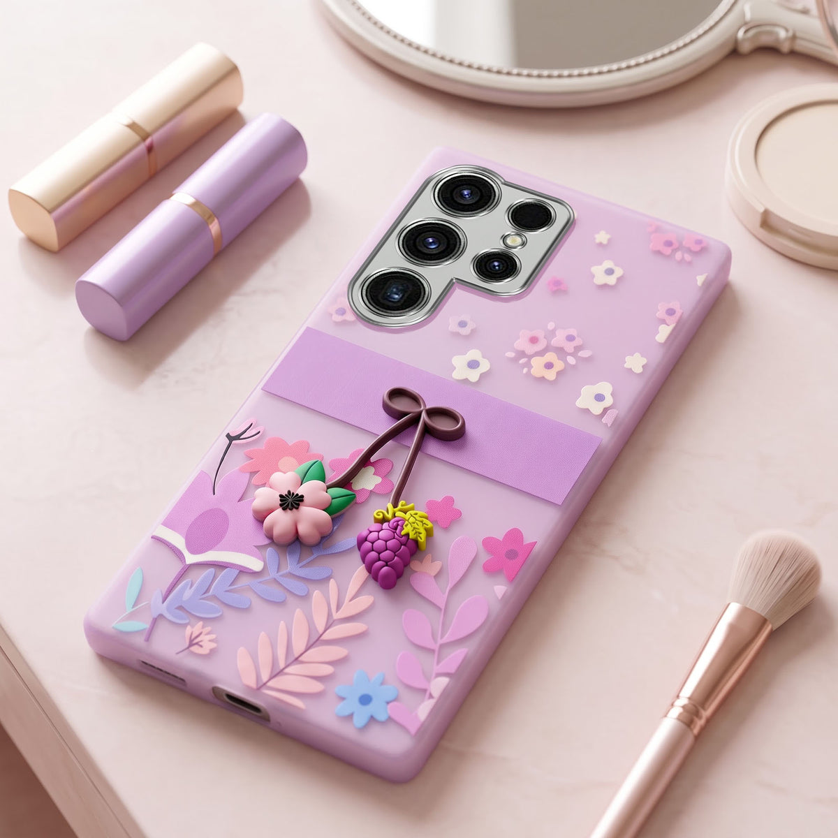 For Samsung Galaxy S23 Ultra Back Cover Case (3D Cute Cartoons | Hard Back Side Soft | Matte Premium Finish | HD Printing)