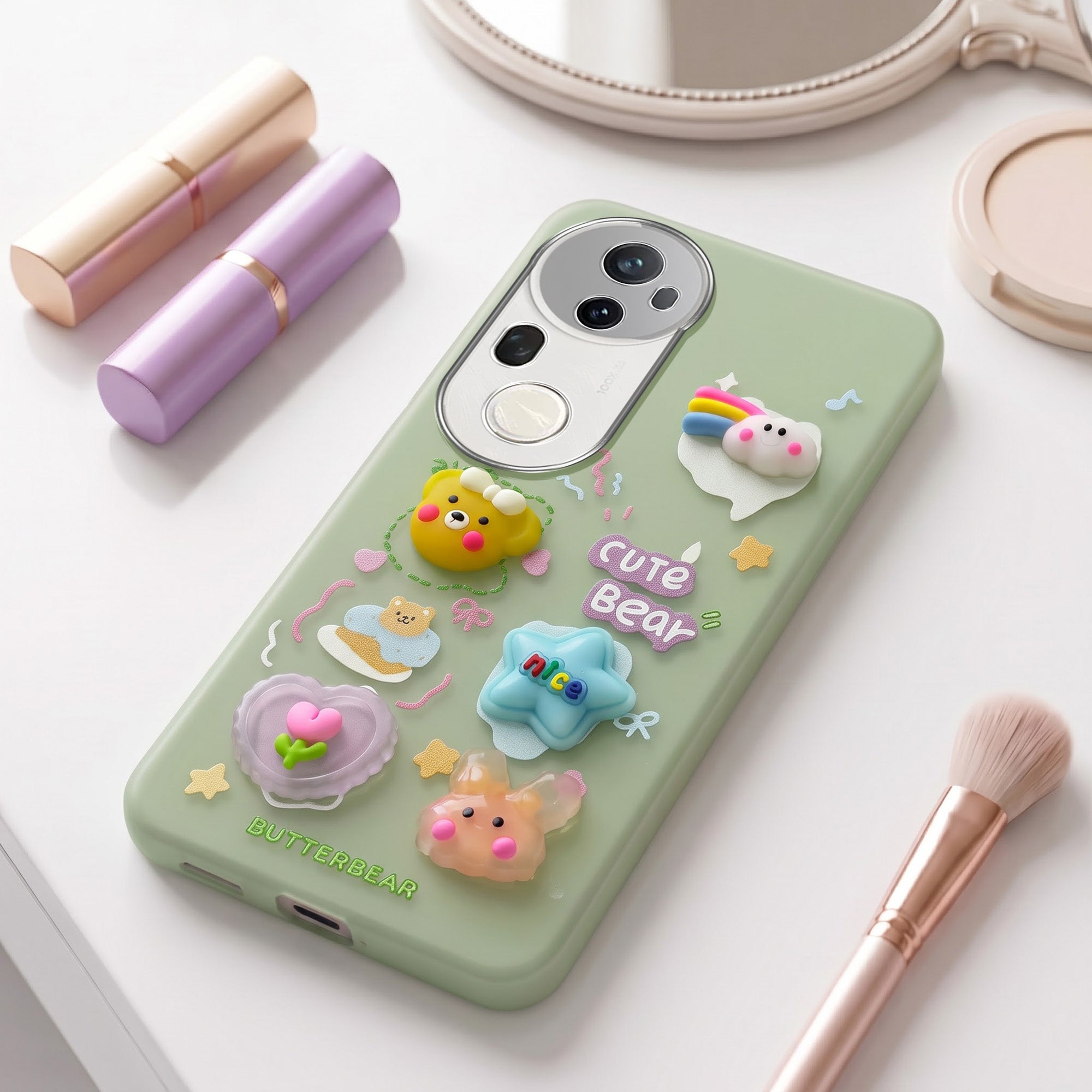 For Vivo T4 Ultra Back Cover Case (3D Cute Cartoons | Hard Back Side Soft | Matte Premium Finish | HD Printing)