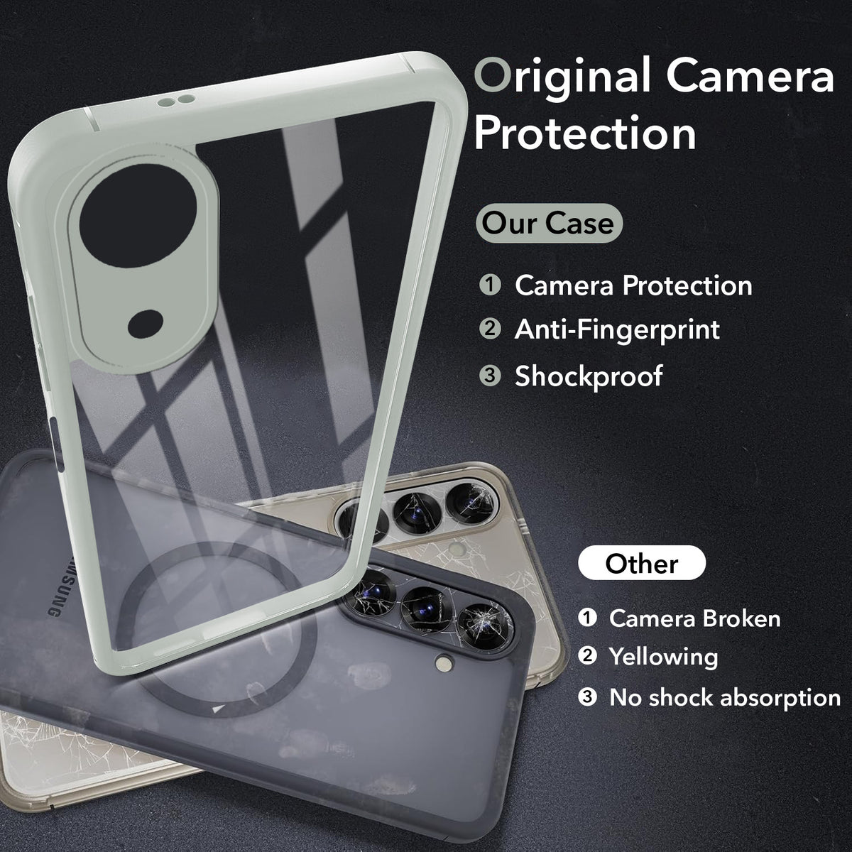 For Vivo T5e 4G Back Cover Case Ultra-Hybrid (Lifetime Anti Yellow | Anti Scratch | Crystal Clear Shockproof)