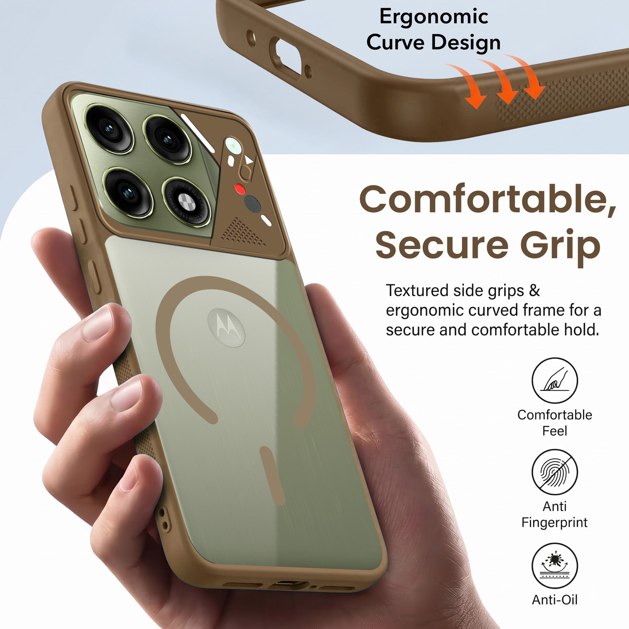 For Motorola Moto Edge 70 Pro Back Cover Case Lifetime Anti-Yellow Clear (Camera Protection | Side Grip | Wireless MagSafe Compatible)