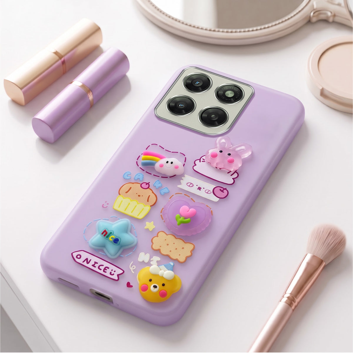 For Motorola Moto G77 Power Back Cover Case (3D Cute Cartoons | Hard Back Side Soft | Matte Premium Finish | HD Printing)