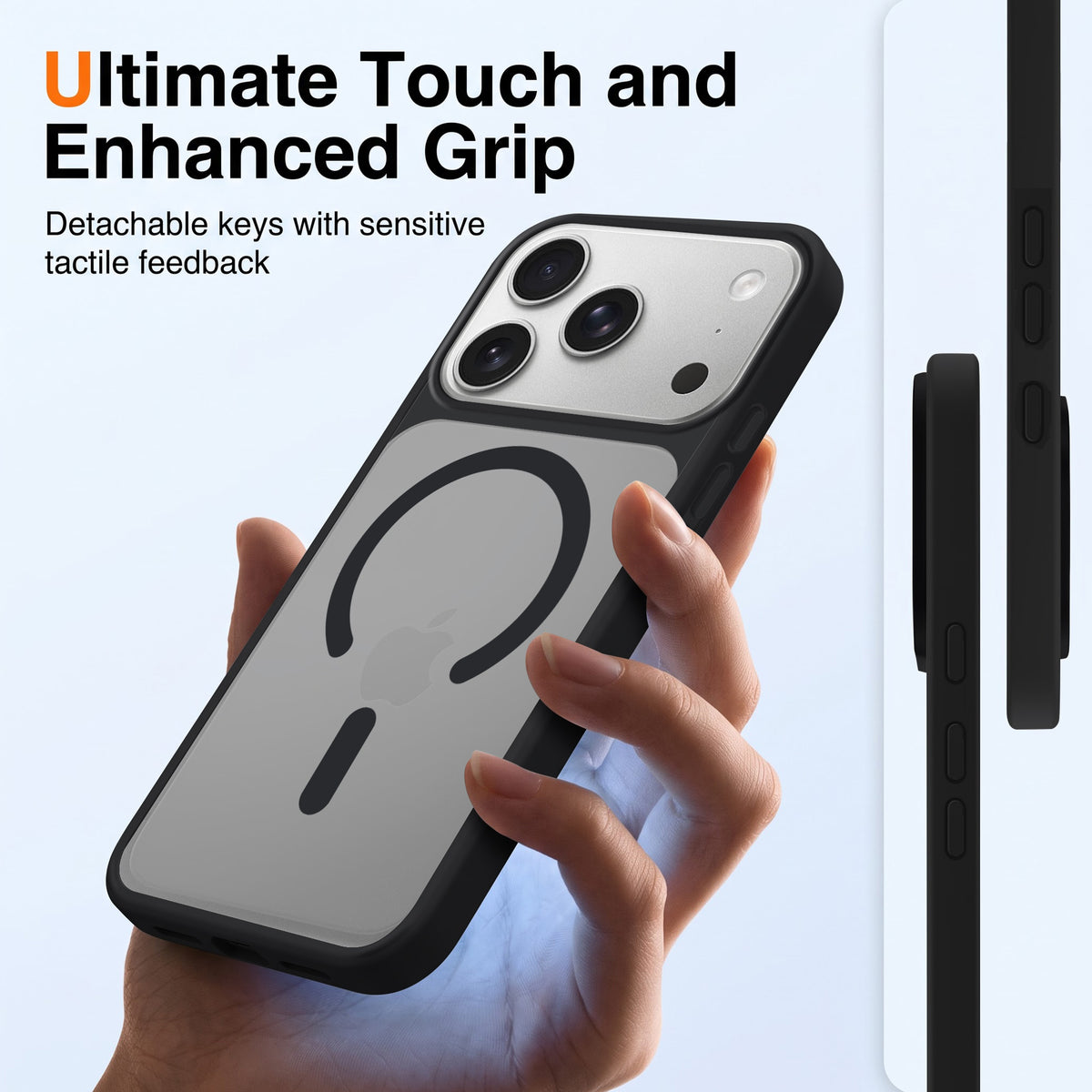 For Apple iPhone 17 Pro Max Matte Finish Back Case Cover (MagSafe Compatible | Translucent Soft Touch | Slim and Unbreakable)