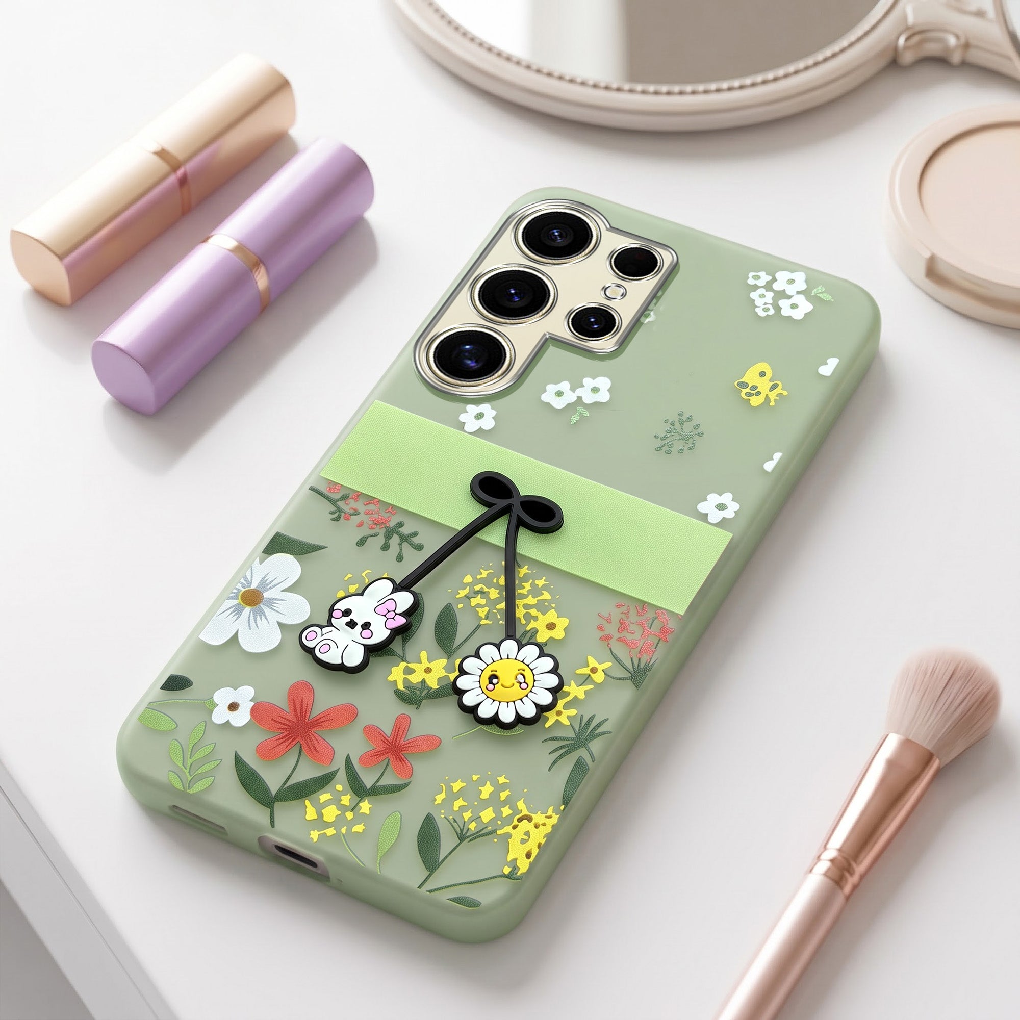 For Samsung Galaxy S24 Ultra Back Cover Case (3D Cute Cartoons | Hard Back Side Soft | Matte Premium Finish | HD Printing)