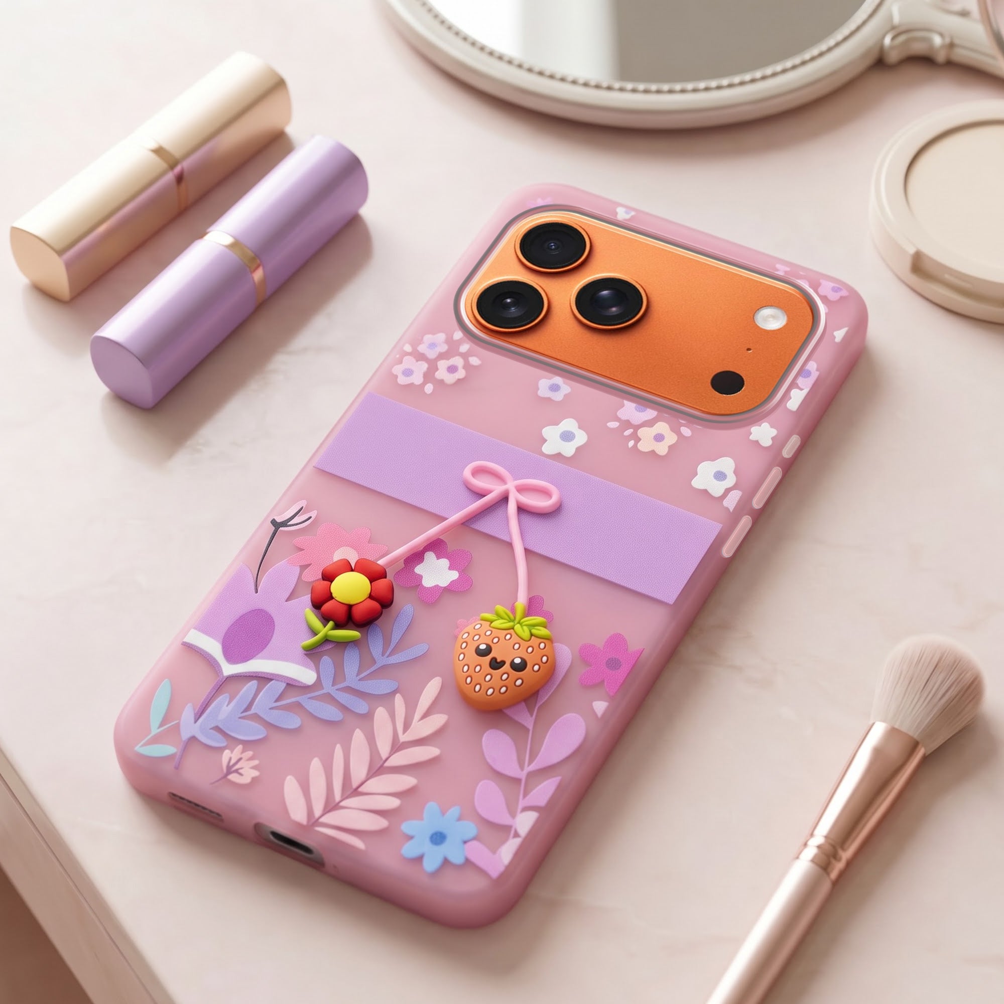 For Apple iPhone 17 Pro Max Back Cover Case (3D Cute Cartoons | Hard Back Side Soft | Matte Premium Finish | HD Printing)