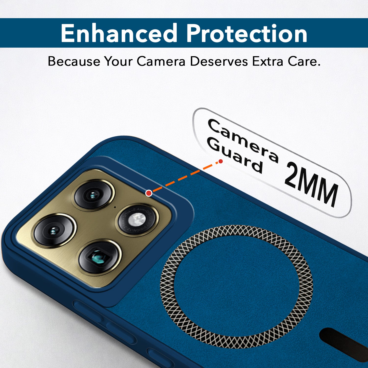 For Motorola Moto Signature 5G Back Cover Case Leather Finish (MagSafe Compatible Wireless Charging | Soft Touch | Camera Bump Protection)