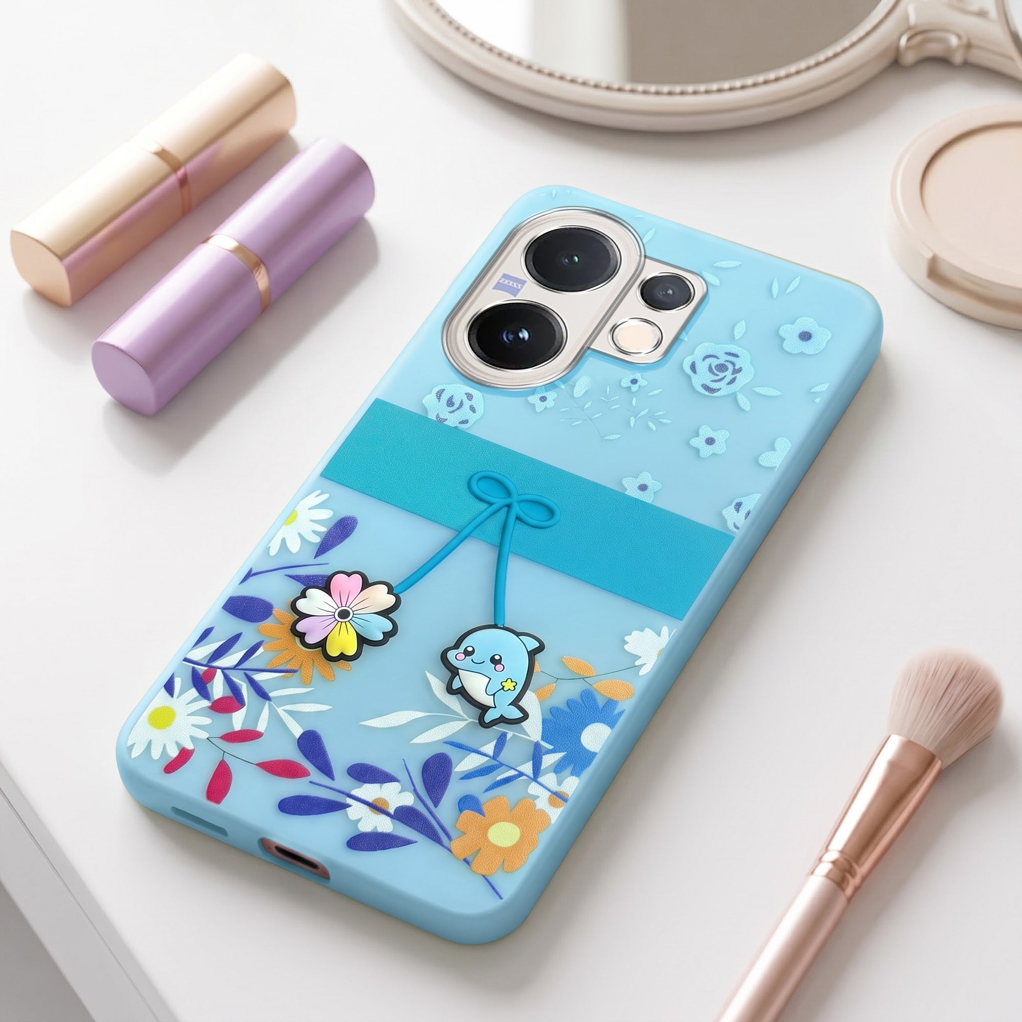 For Vivo V60 | Vivo T4 Pro Back Cover Case (3D Cute Cartoons | Hard Back Side Soft | Matte Premium Finish | HD Printing)