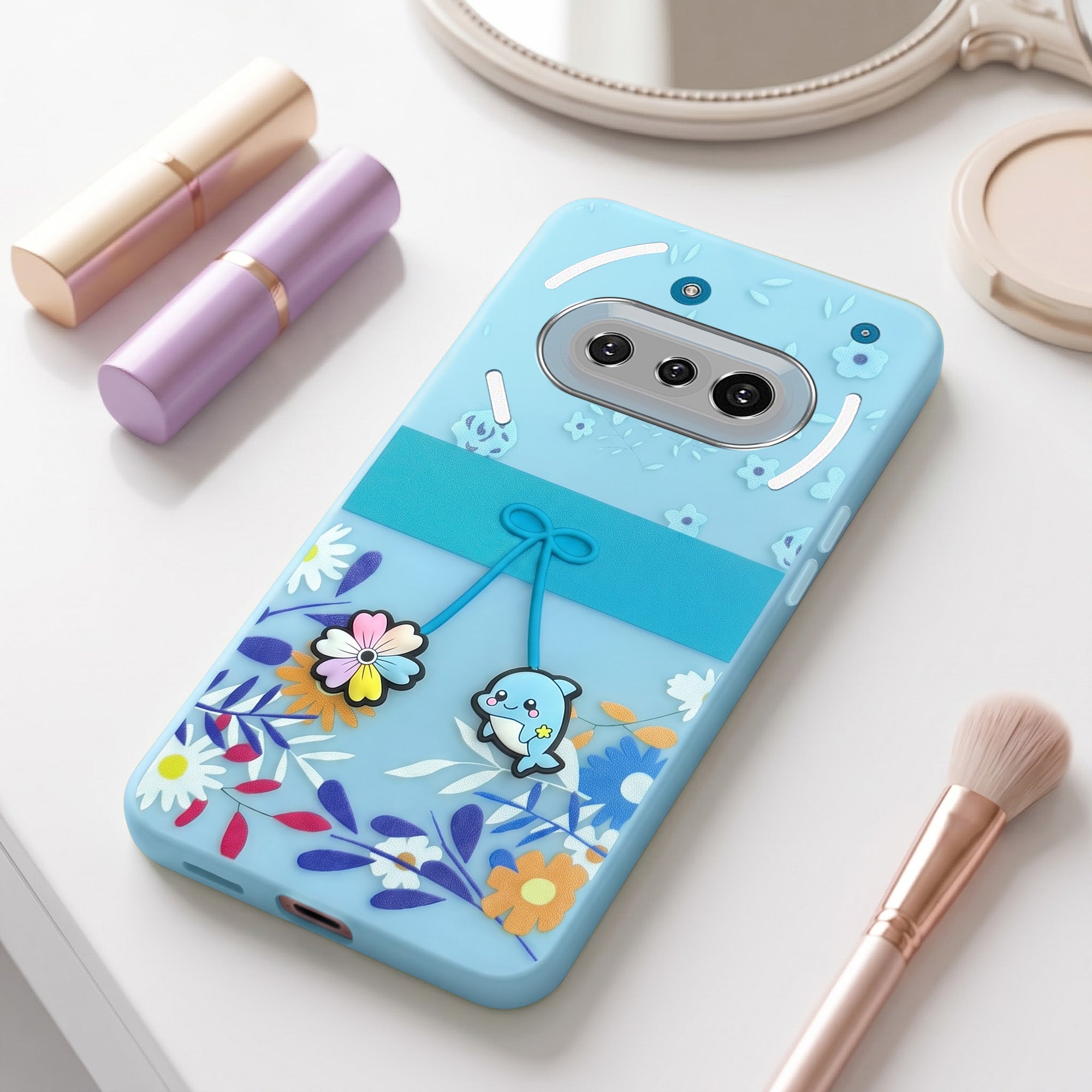 For Nothing Phone 3A 5G Back Cover Case (3D Cute Cartoons | Hard Back Side Soft | Matte Premium Finish | HD Printing)